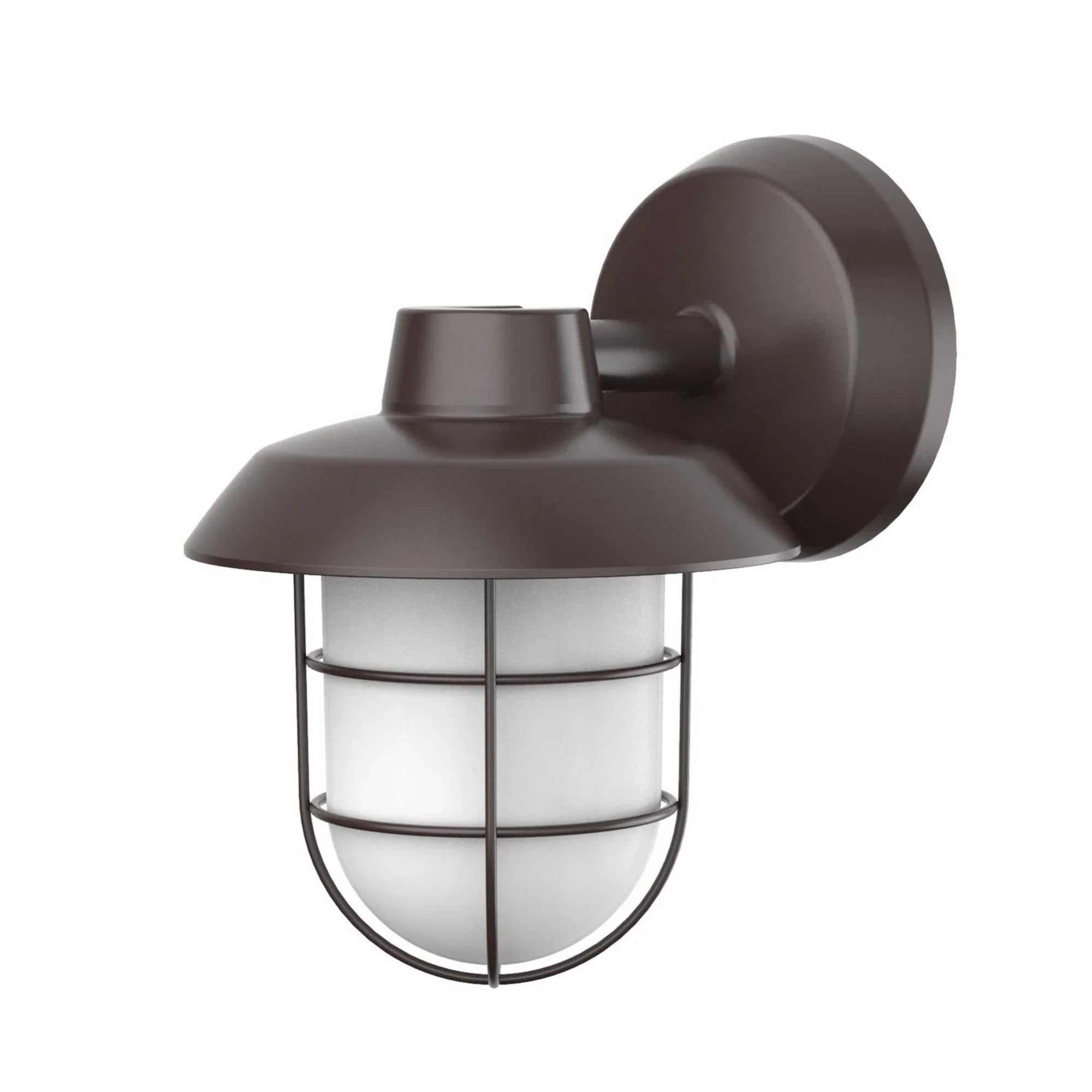 Odell 9" Dusk to Dawn LED Outdoor Wall Sconce, Bronze Finish - Bees Lighting