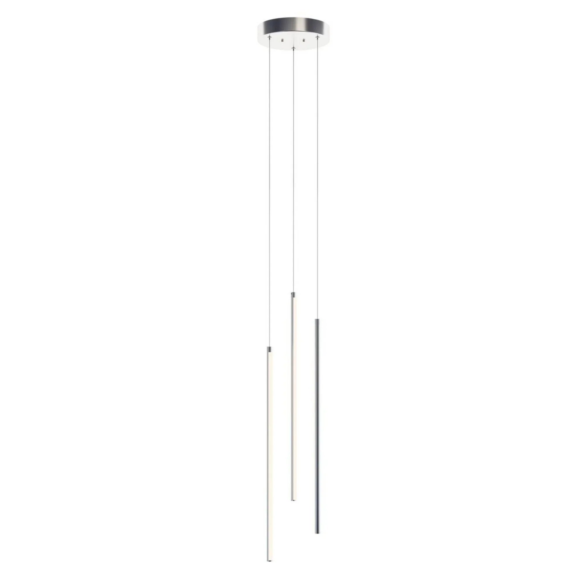 Rosemont 24" LED Multi-Port Pendant, Satin Nickel Finish - Bees Lighting
