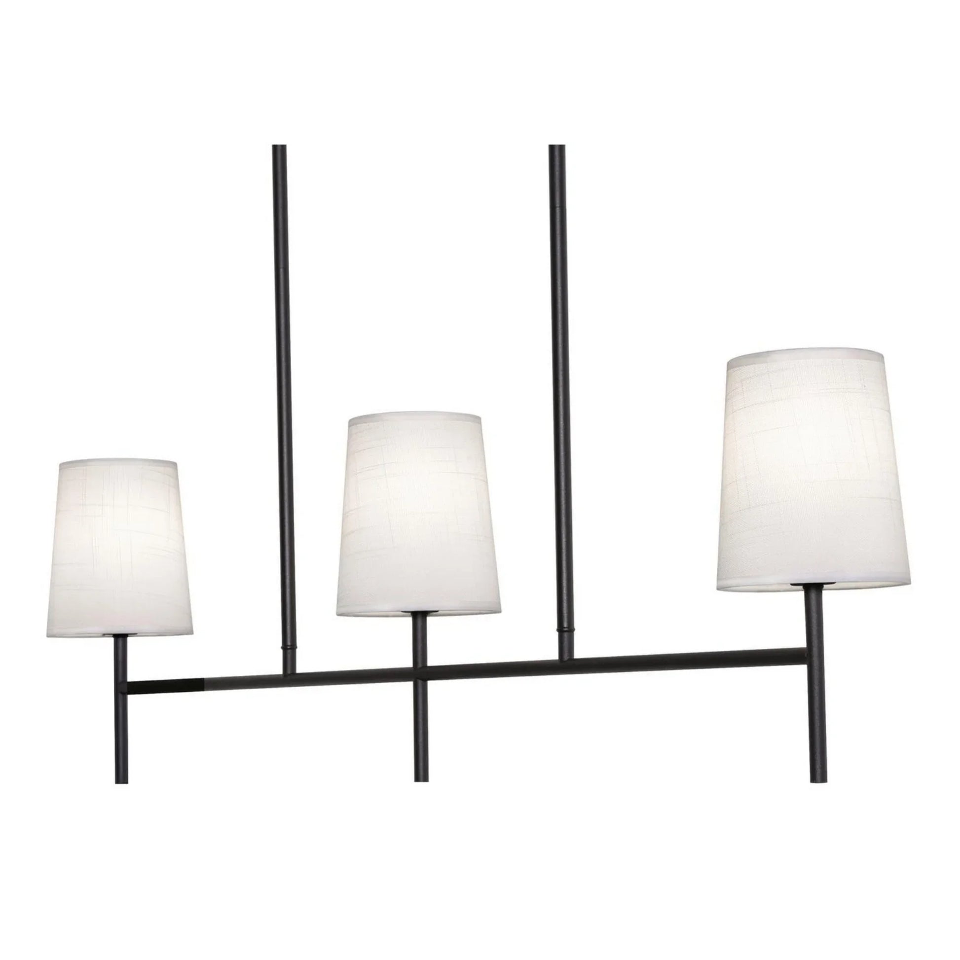 Rose 36" 3-Light Linear Pendant, Black Finish - Bees Lighting