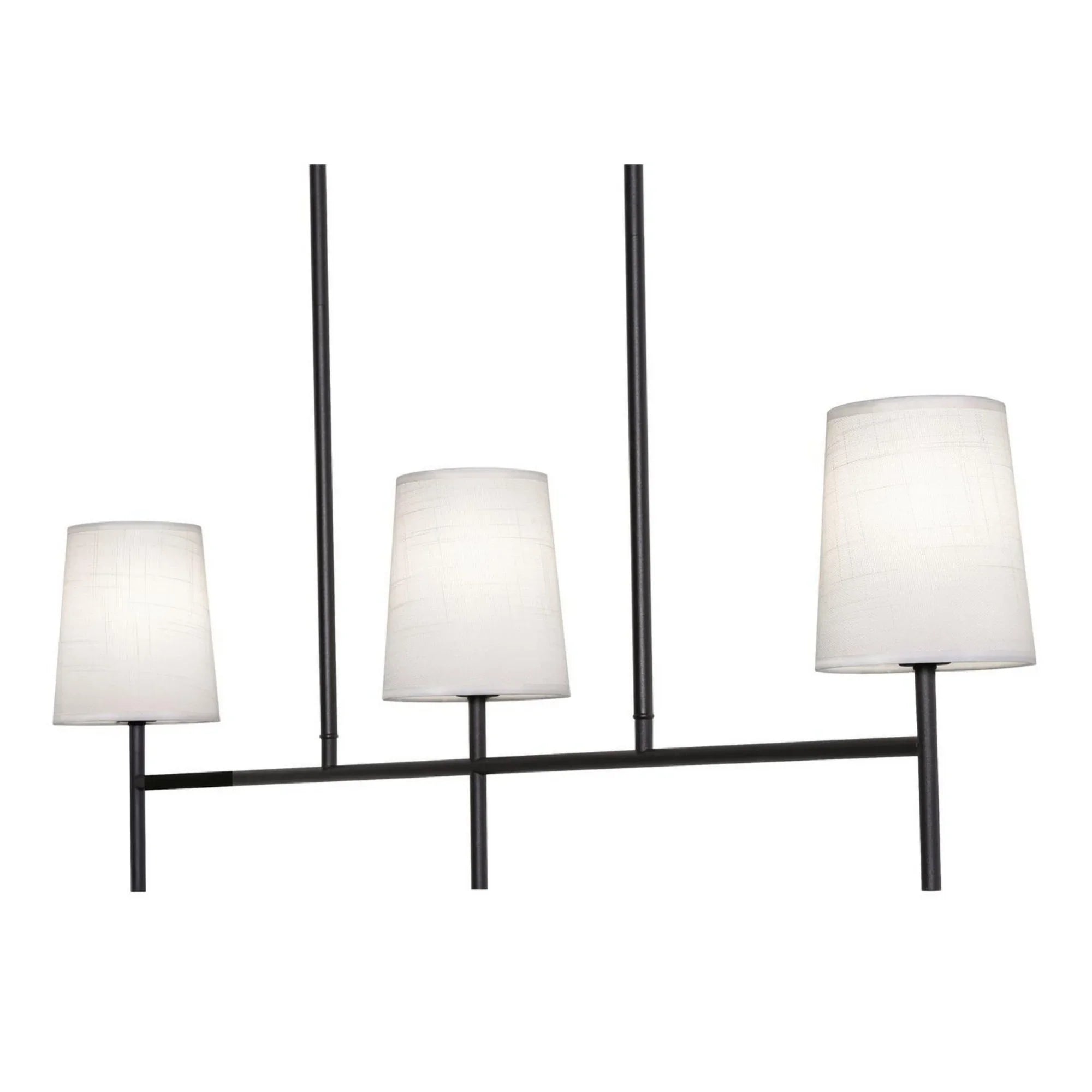 Rose 36" 3-Light Linear Pendant, Black Finish - Bees Lighting
