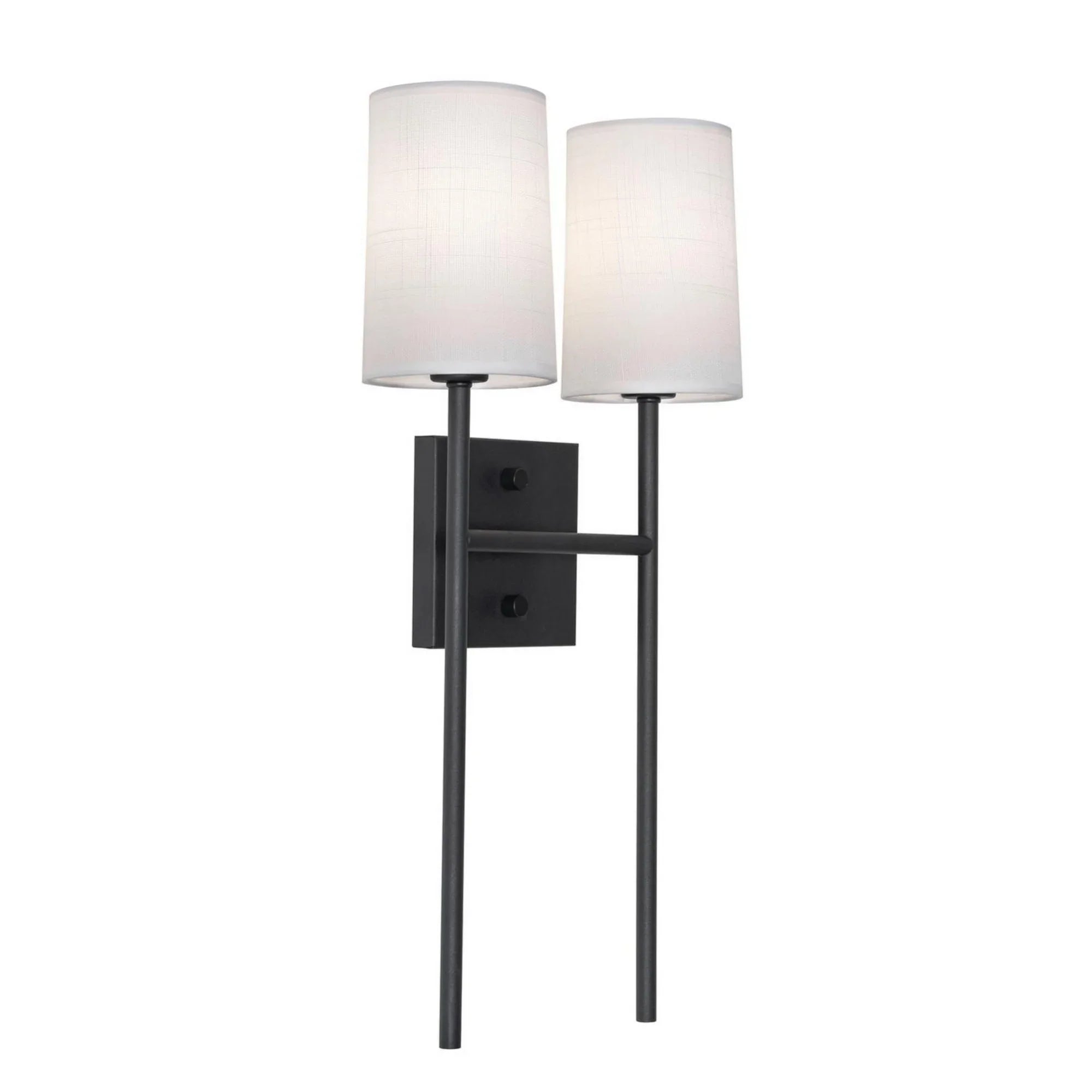 Rose 20" 2-Light Wall Sconce, Black Finish - Bees Lighting