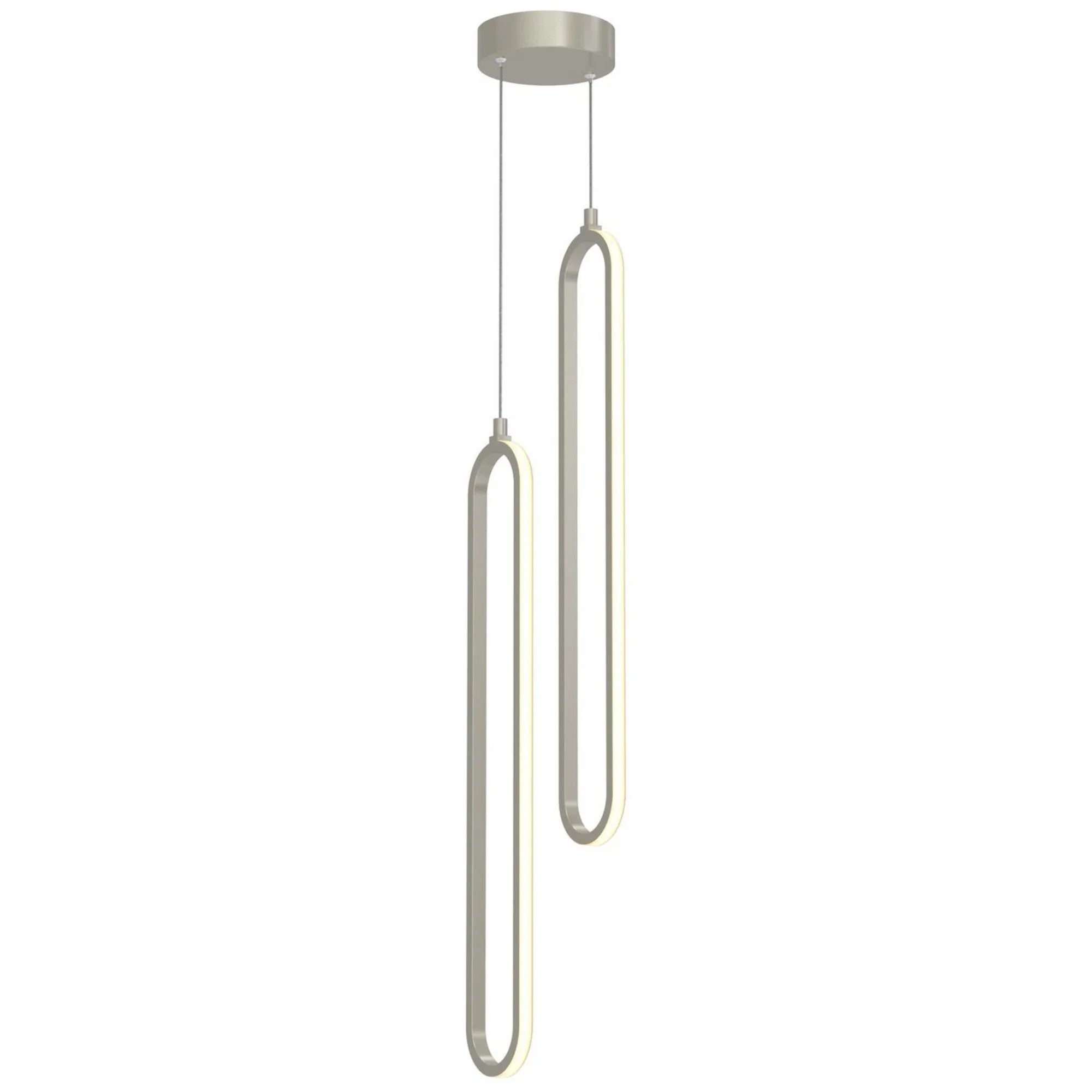 Sienna 23" LED Multi-Port Pendant, Painted Nickel Finish - Bees Lighting