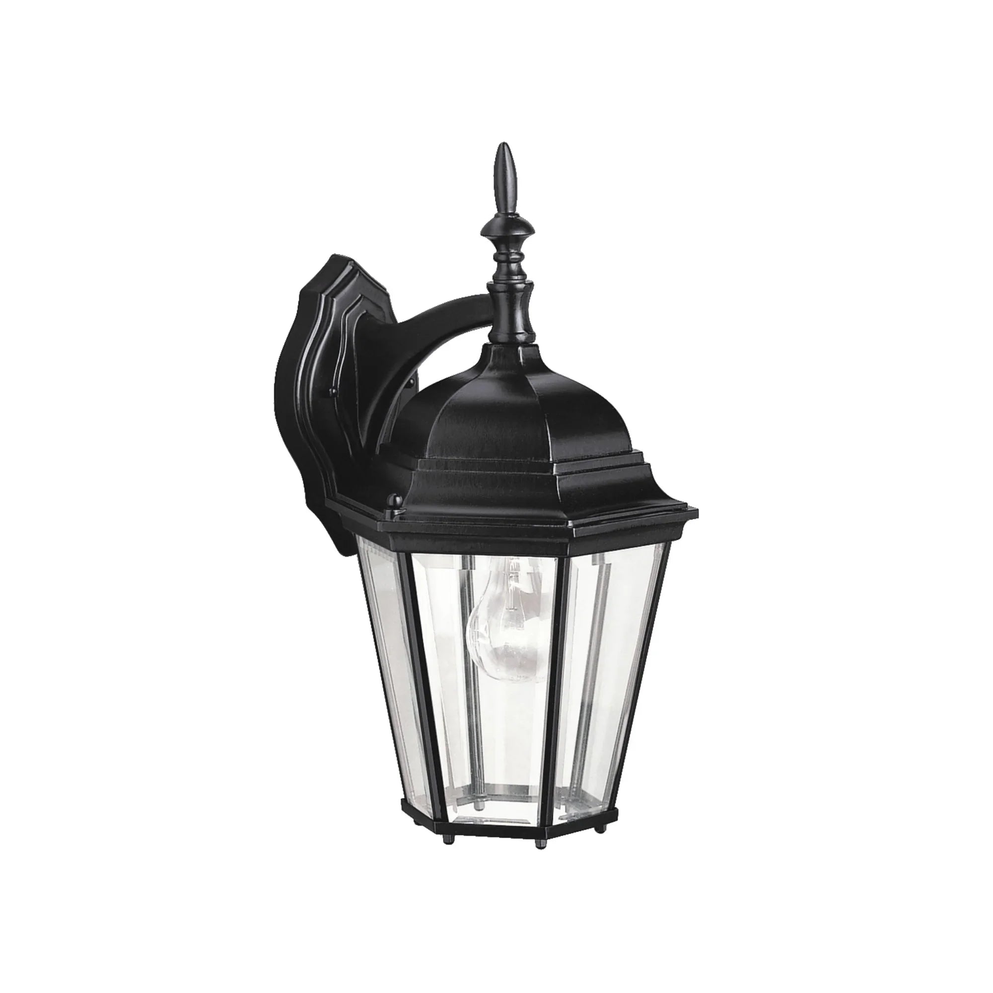 Madison 17" Outdoor Wall Light, Black Finish - Bees Lighting