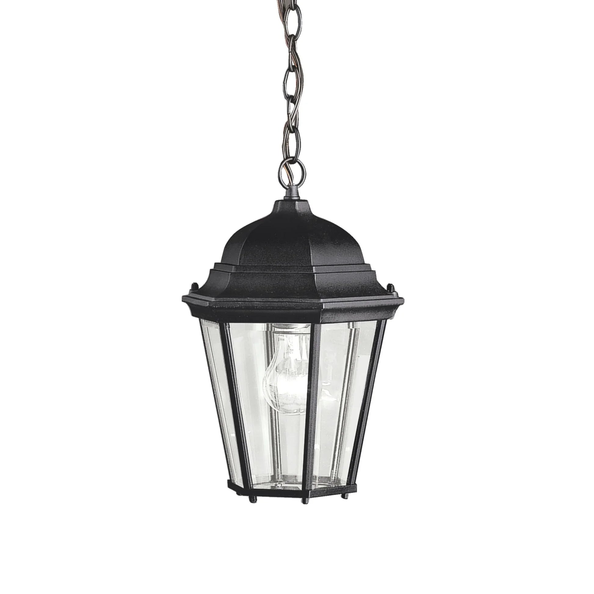 Madison 14" Outdoor Pendant, Black Finish - Bees Lighting