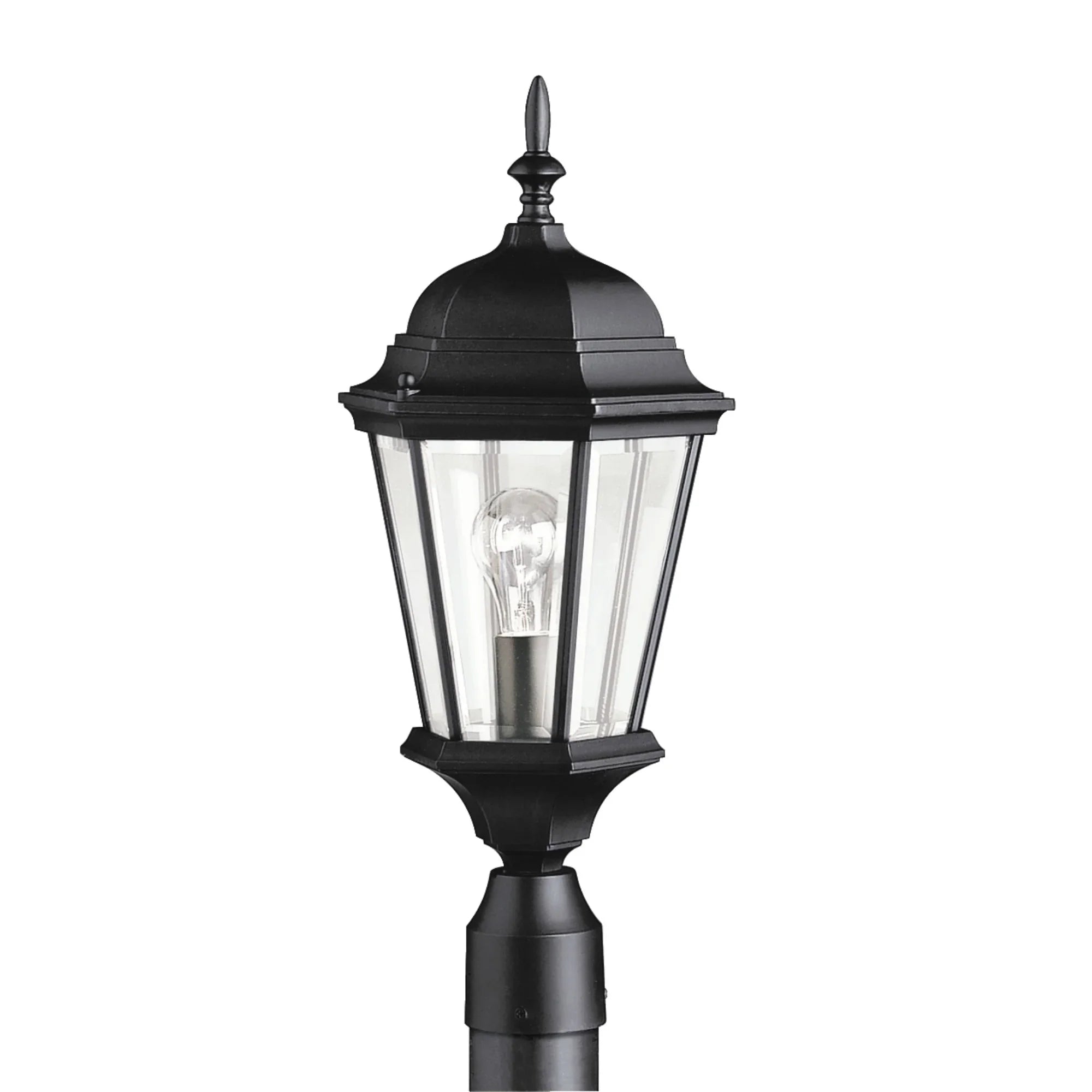 Madison 22" Outdoor Post Light, Black Finish - Bees Lighting