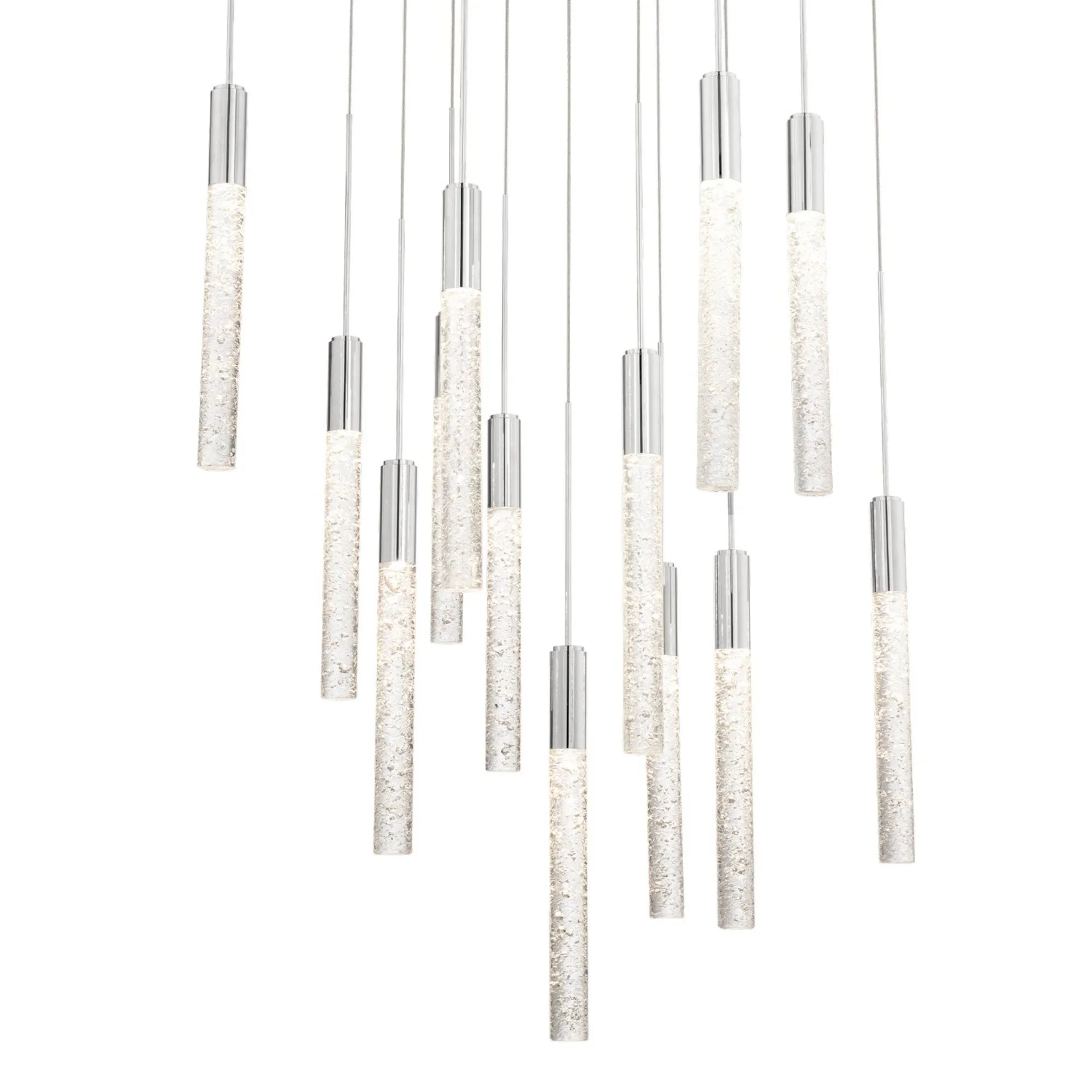 Magic 20" 13-Light LED Pendant, Polished Nickel Finish - Bees Lighting