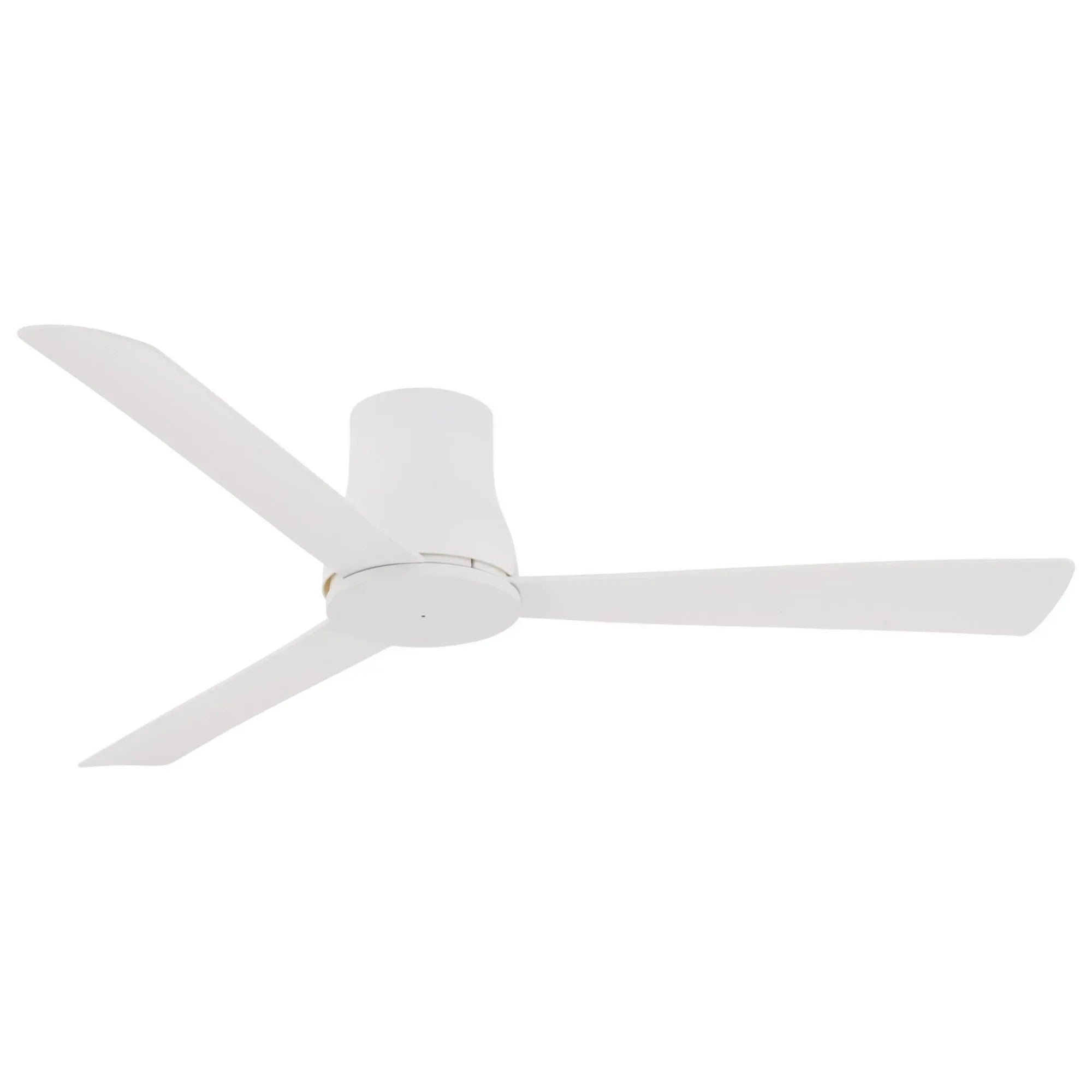 Simple Flush 52" White Outdoor Ceiling Fan with Remote - Bees Lighting
