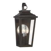 Irvington Manor 19" 2-Light Outdoor Lantern, Chelesa Bronze Finish with Clear Glass - Bees Lighting