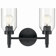 Madden 14" 2-Light Vanity Light, Black Finish - Bees Lighting