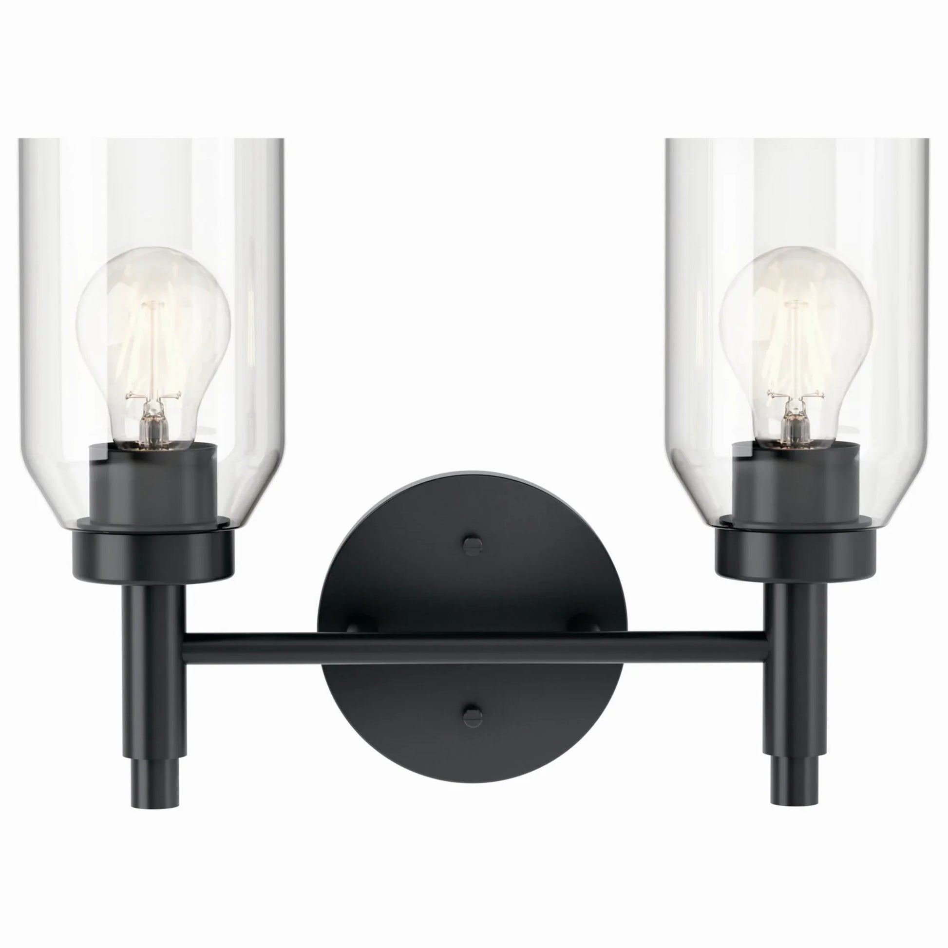 Madden 14" 2-Light Vanity Light, Black Finish - Bees Lighting