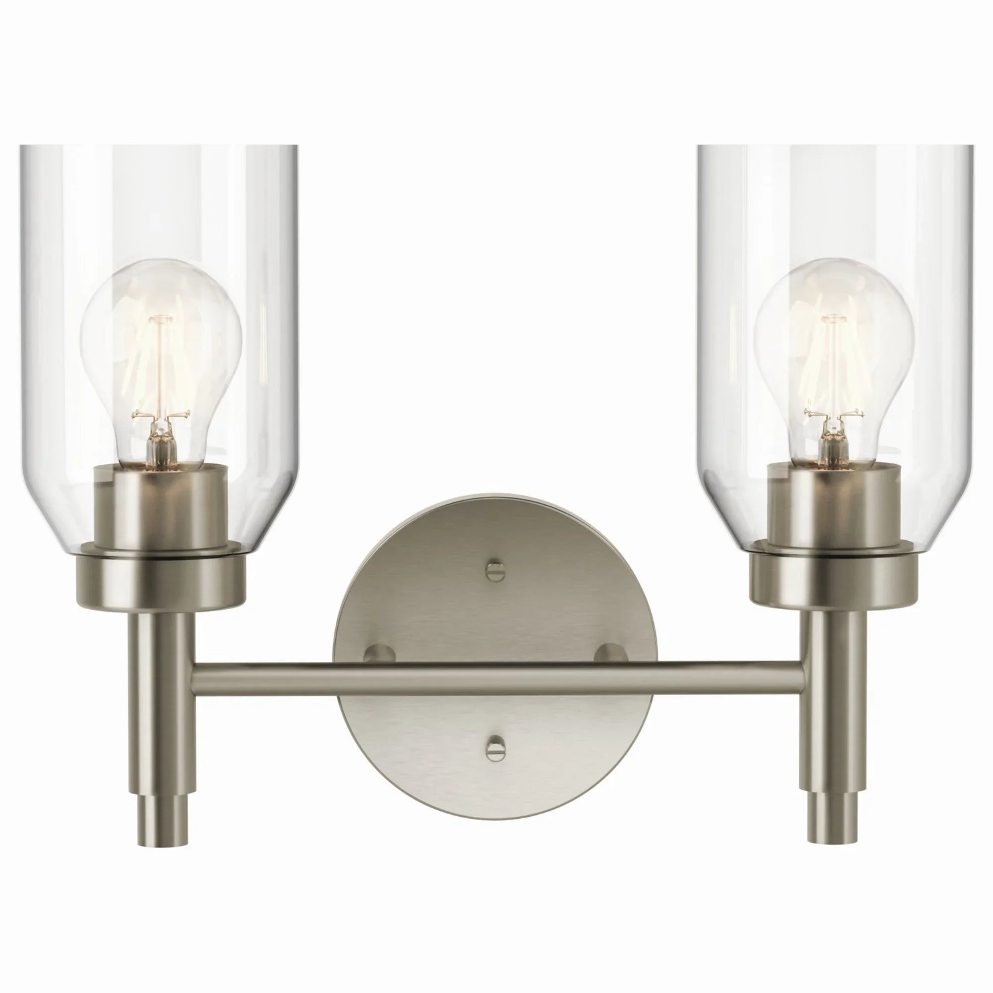 Madden 14" 2-Light Vanity Light, Brushed Nickel Finish - Bees Lighting