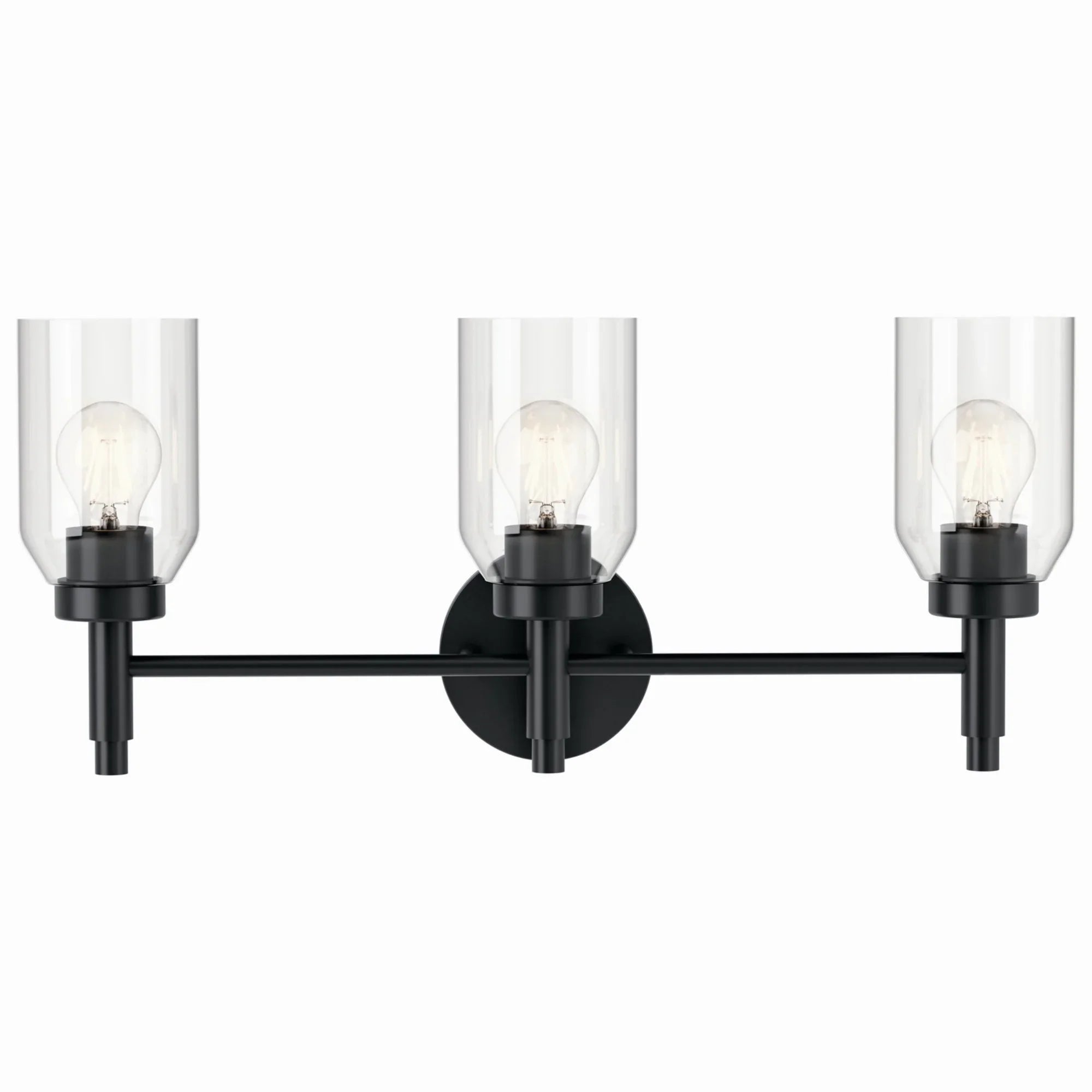 Madden 24" 3-Light Vanity Light, Black Finish - Bees Lighting