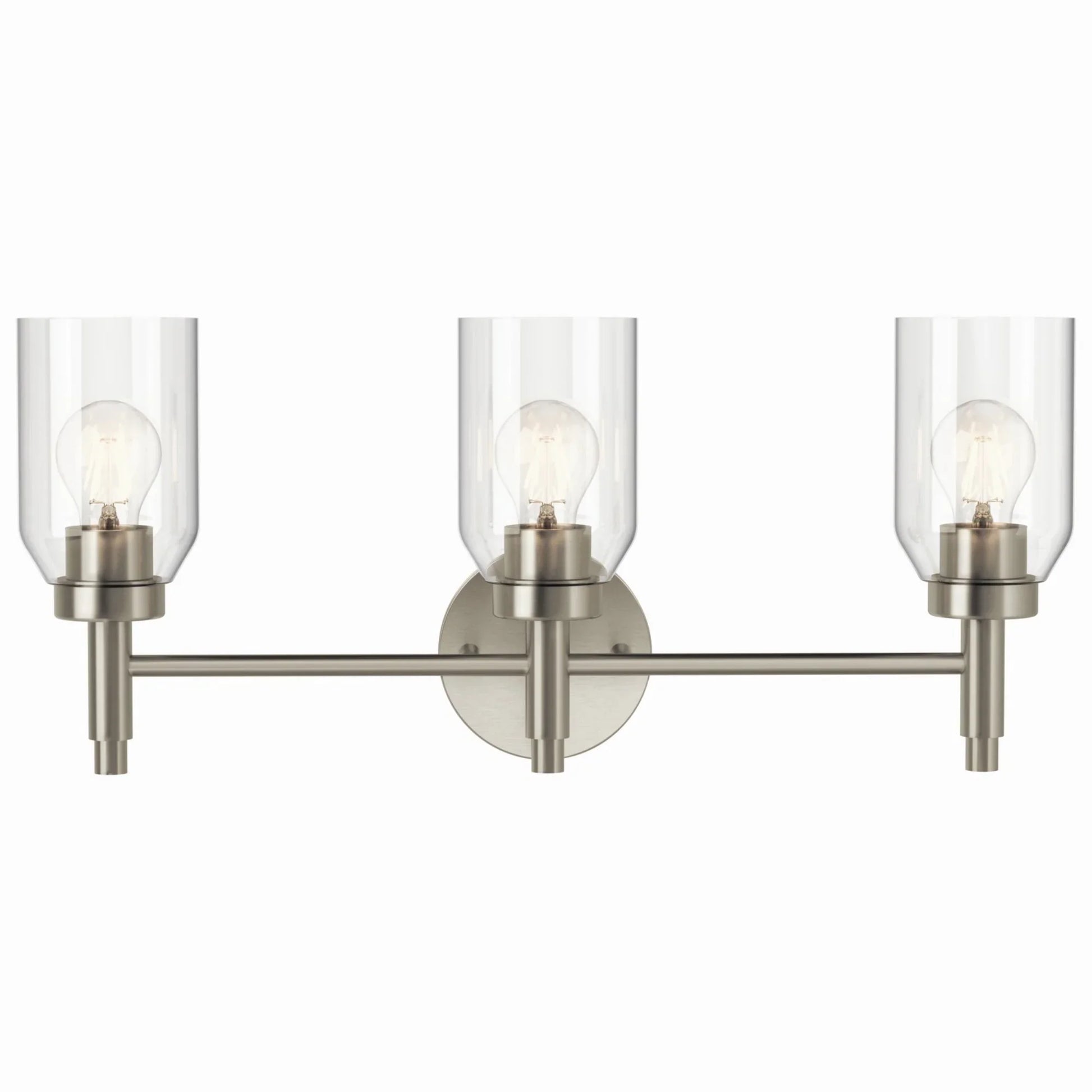 Madden 24" 3-Light Vanity Light, Brushed Nickel Finish - Bees Lighting