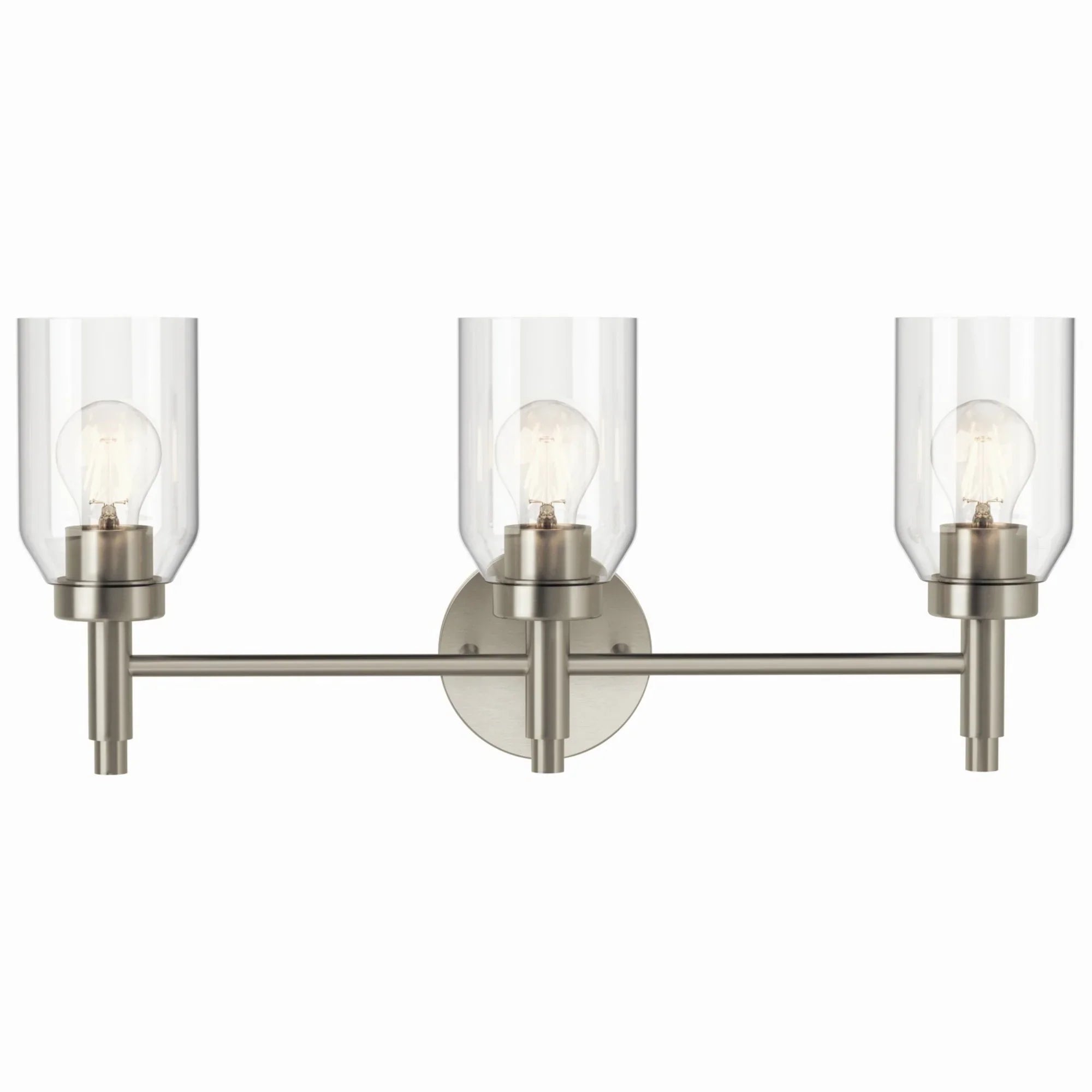 Madden 24" 3-Light Vanity Light, Brushed Nickel Finish - Bees Lighting