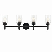 Madden 34" 4-Light Vanity Light, Black Finish - Bees Lighting