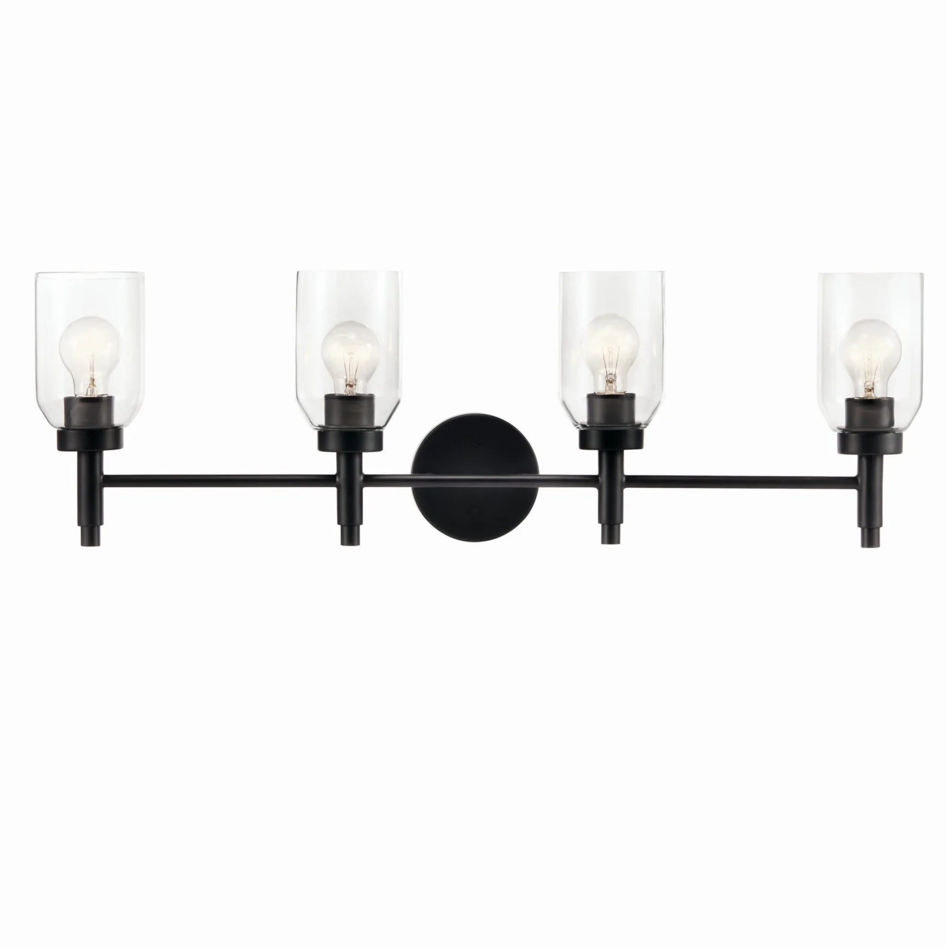 Madden 34" 4-Light Vanity Light, Black Finish - Bees Lighting