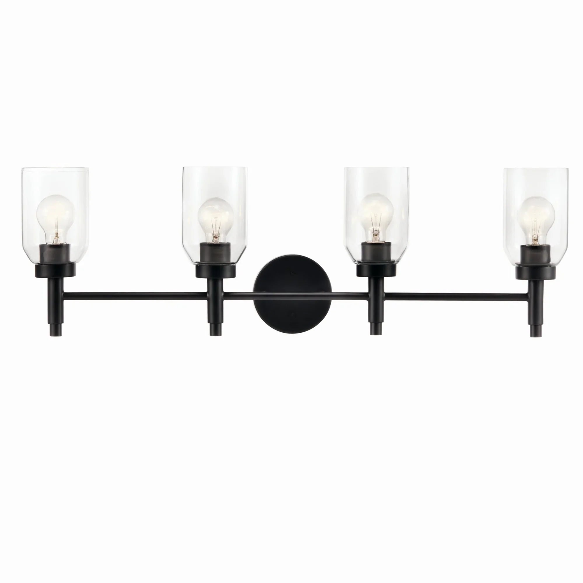 Madden 34" 4-Light Vanity Light, Black Finish - Bees Lighting