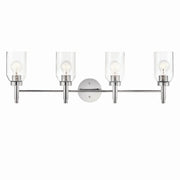 Madden 34" 4-Light Vanity Light, Chrome Finish - Bees Lighting