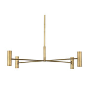 Ponte 36" LED Large Chandelier, 120-277VV, Hand Rubbed Antique Brass Finish - Bees Lighting