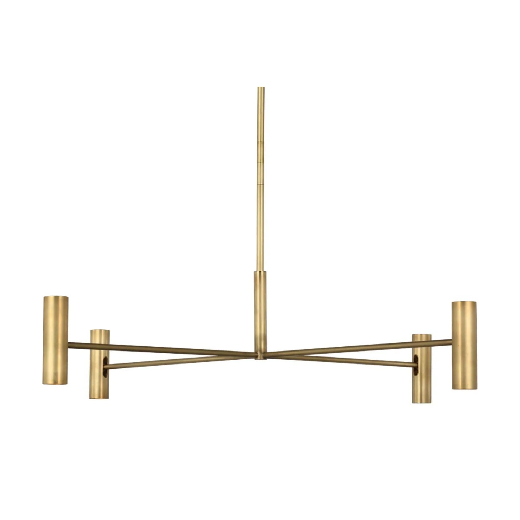 Ponte 36" LED Large Chandelier, 120-277VV, Hand Rubbed Antique Brass Finish - Bees Lighting