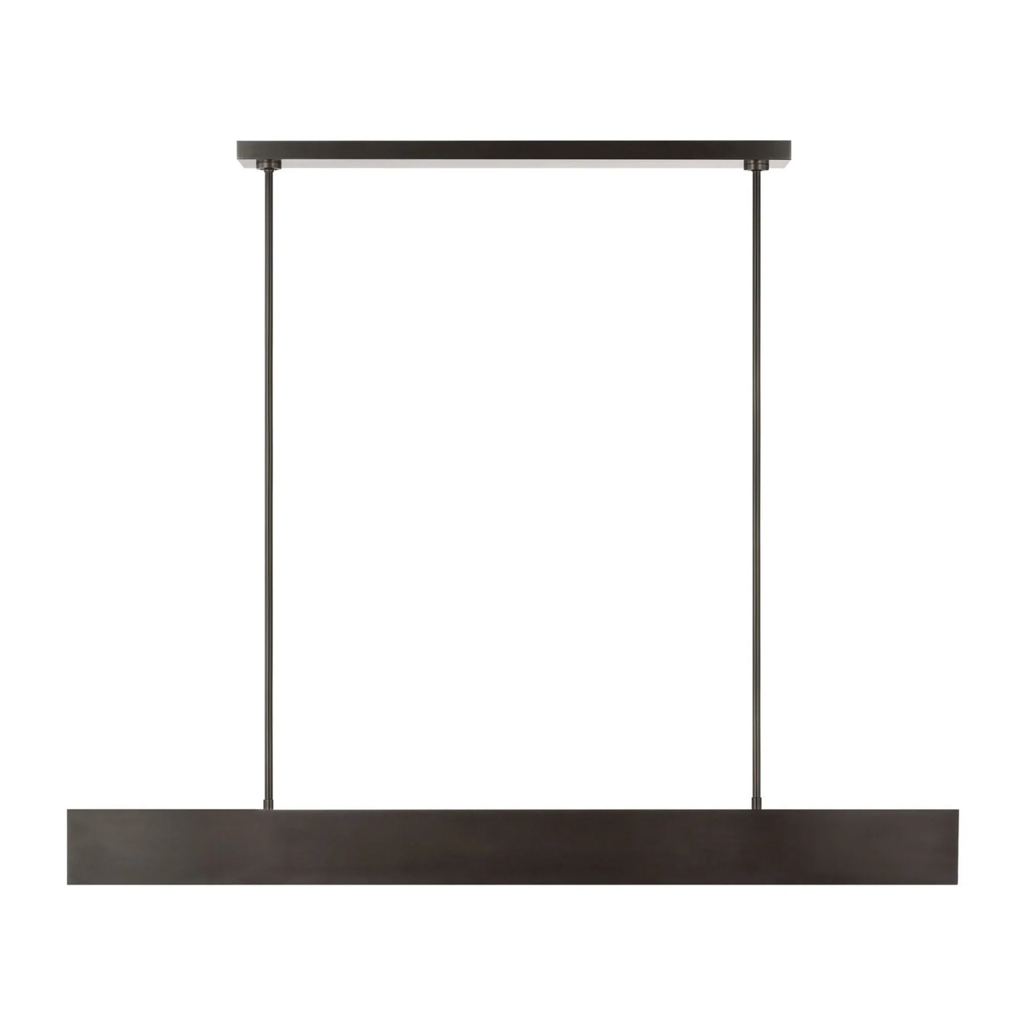 Pench 54" Large Tapered Linear Chandelier, Dark Bronze Finish - Bees Lighting
