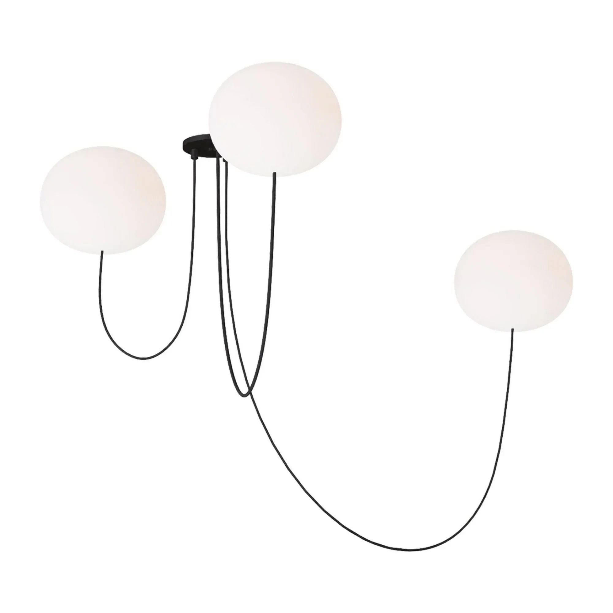Helium 32" Large 3-Light LED Chandelier, 120-277V, Matte Black Finish - Bees Lighting
