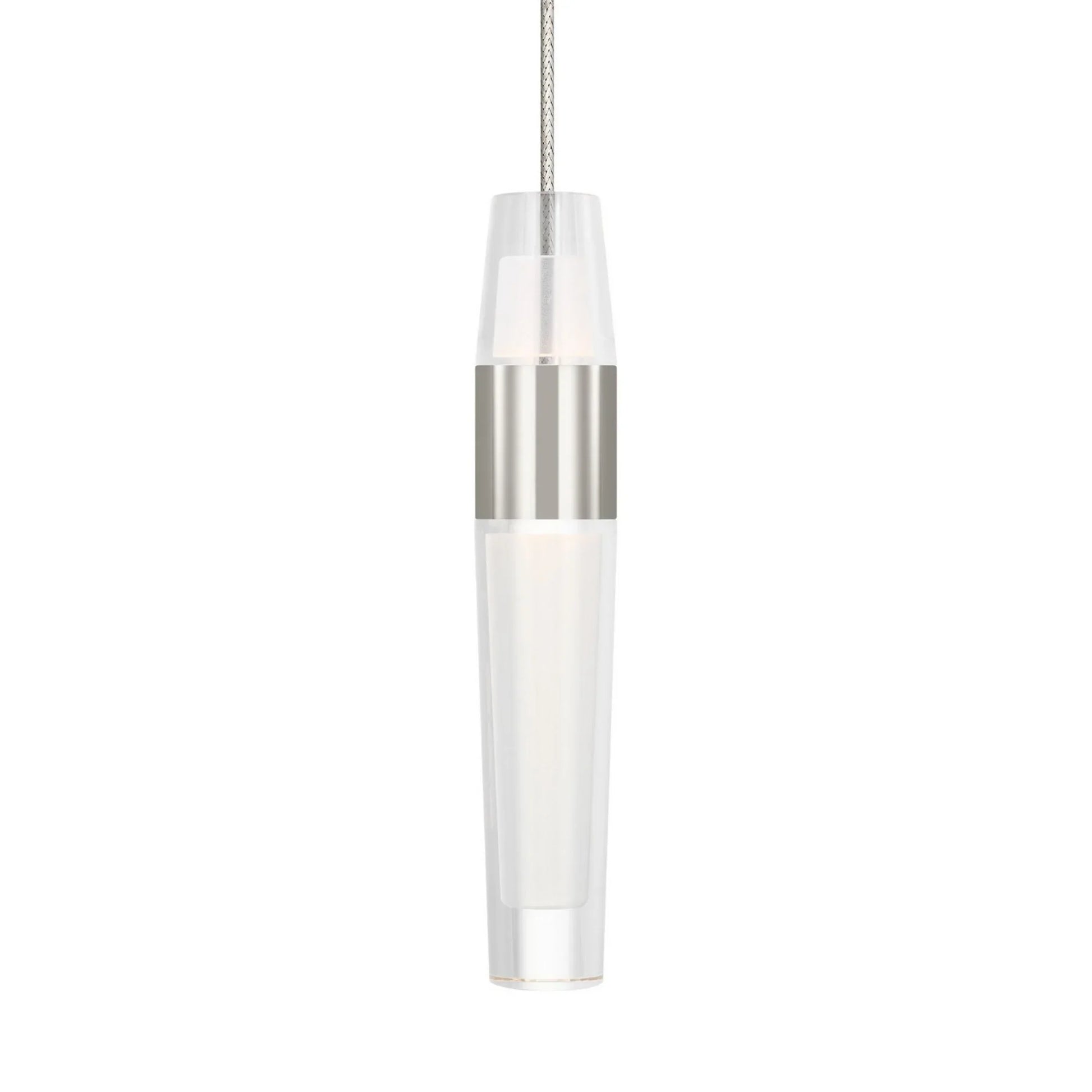 Lassell 10" Freejack LED Pendant, Polished Nickel Finish - Bees Lighting