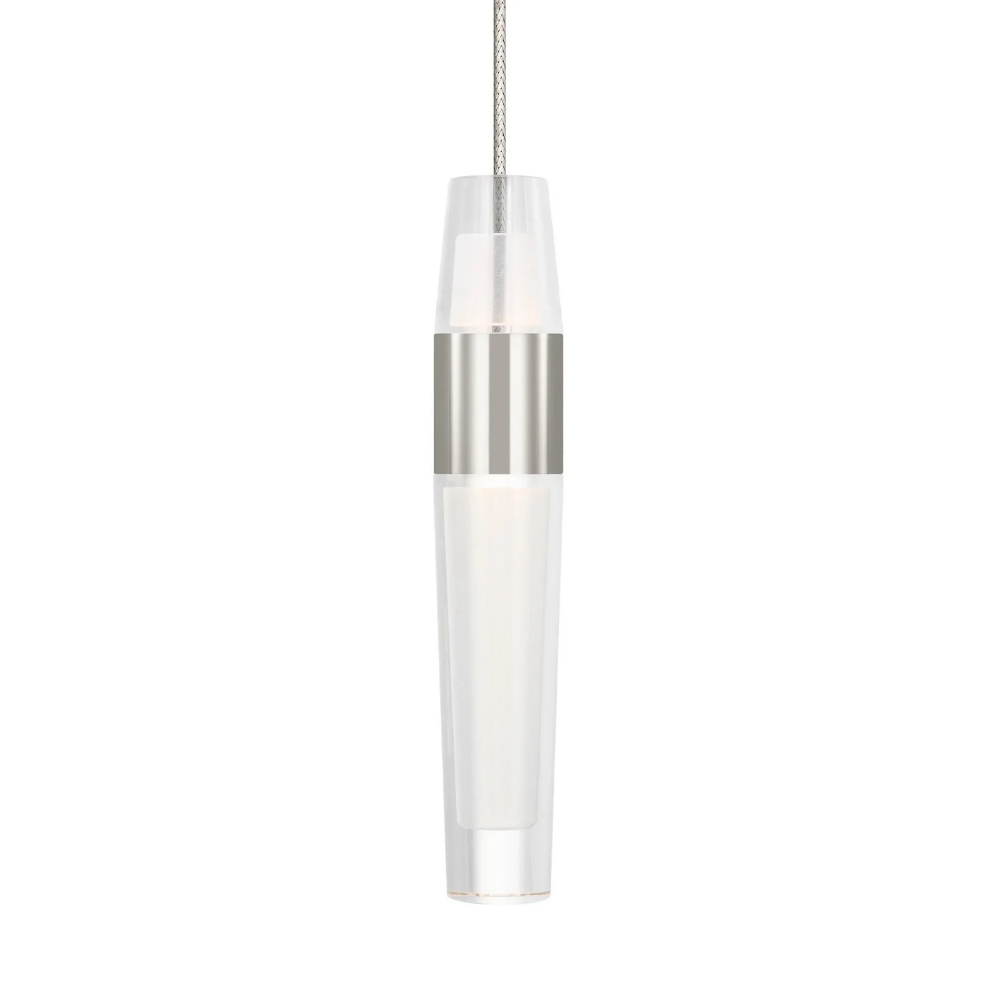 Lassell 10" Monopoint LED Pendant, Polished Nickel Finish - Bees Lighting