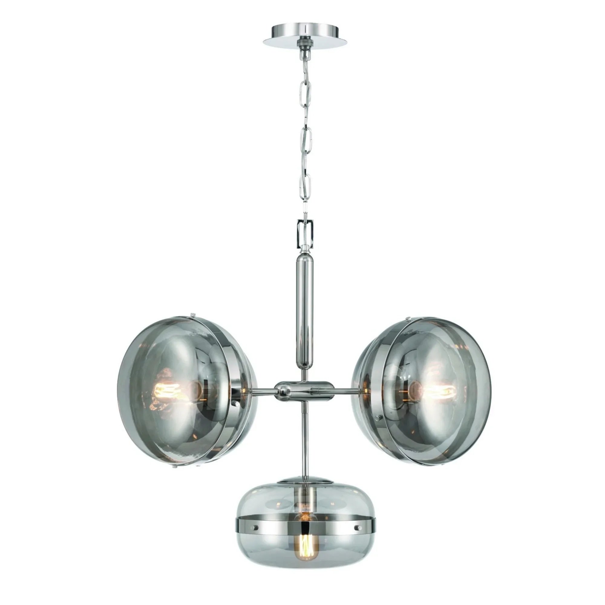 Nottingham 5-Light 28" Chandelier, Polished Nickel Finish - Bees Lighting