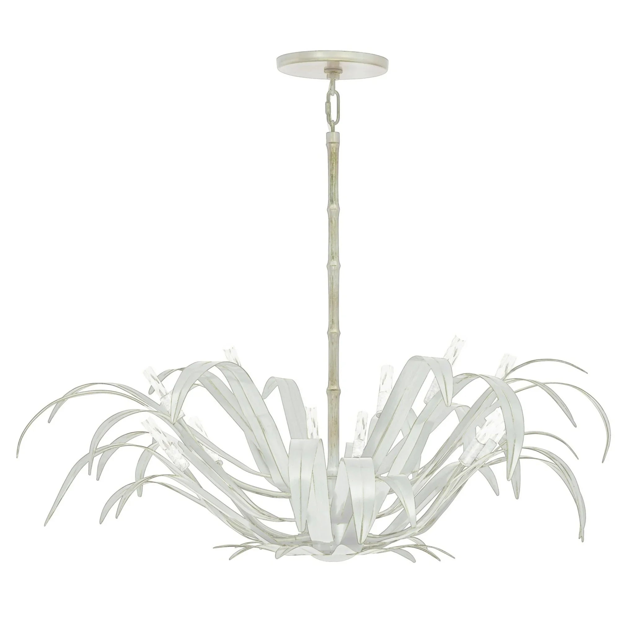Kagra 12-Light 42" Chandelier, White Finish - Bees Lighting