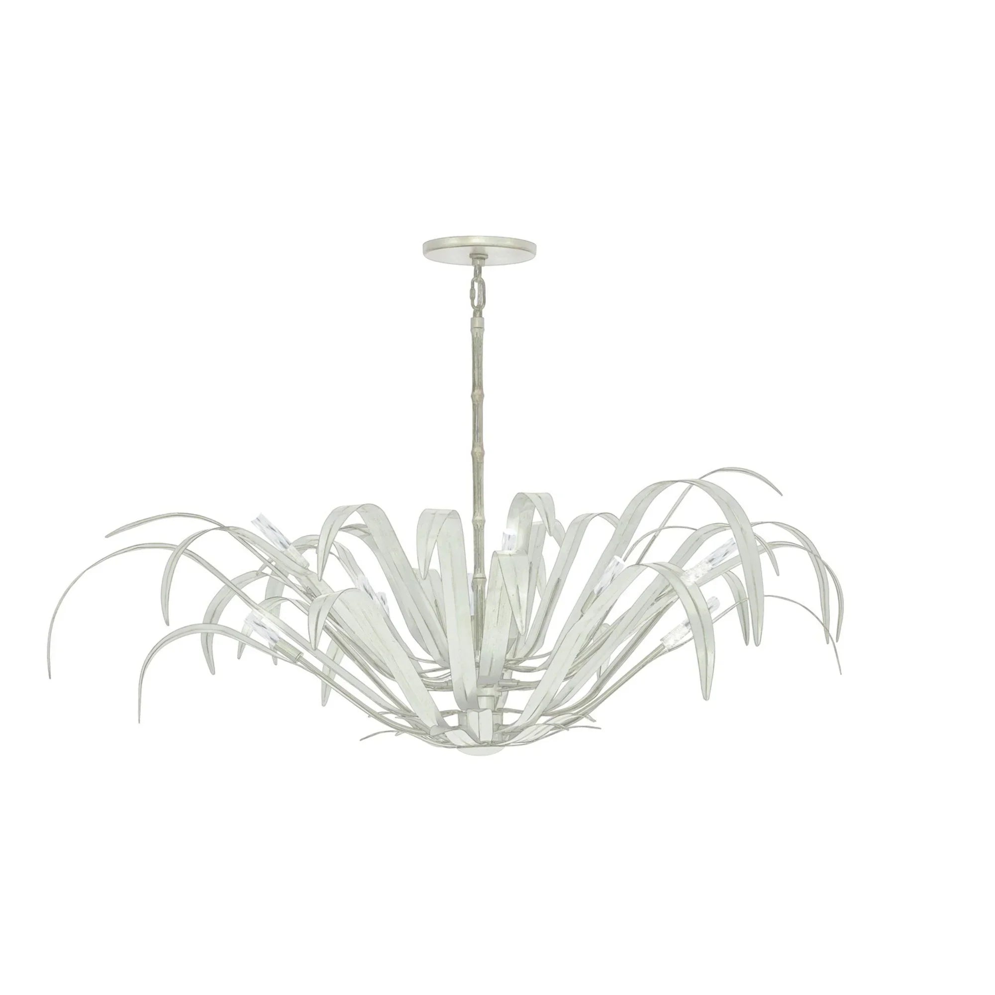 Kagra 12-Light 56" Chandelier, White Finish - Bees Lighting