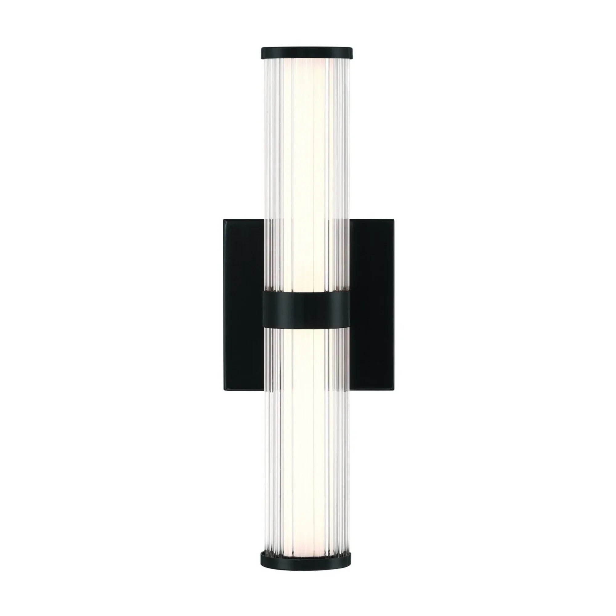 Fayton 14" LED Outdoor Wall Sconce, Black Finish - Bees Lighting