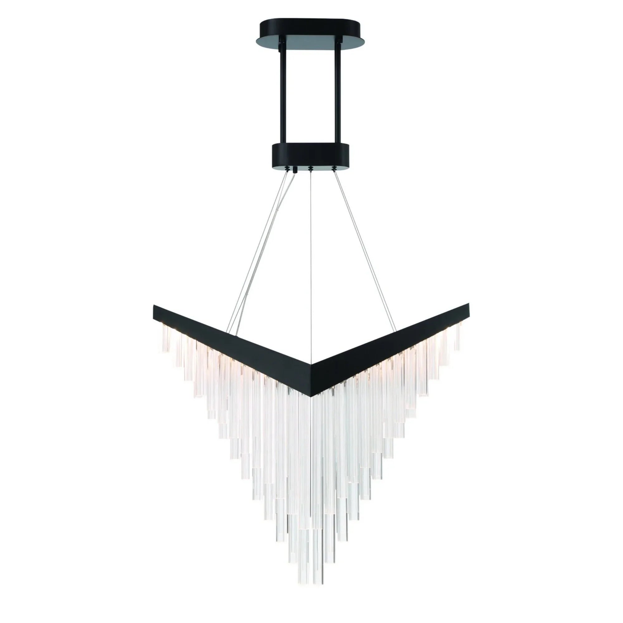 Vivien 32" LED Chandelier, Black Finish - Bees Lighting