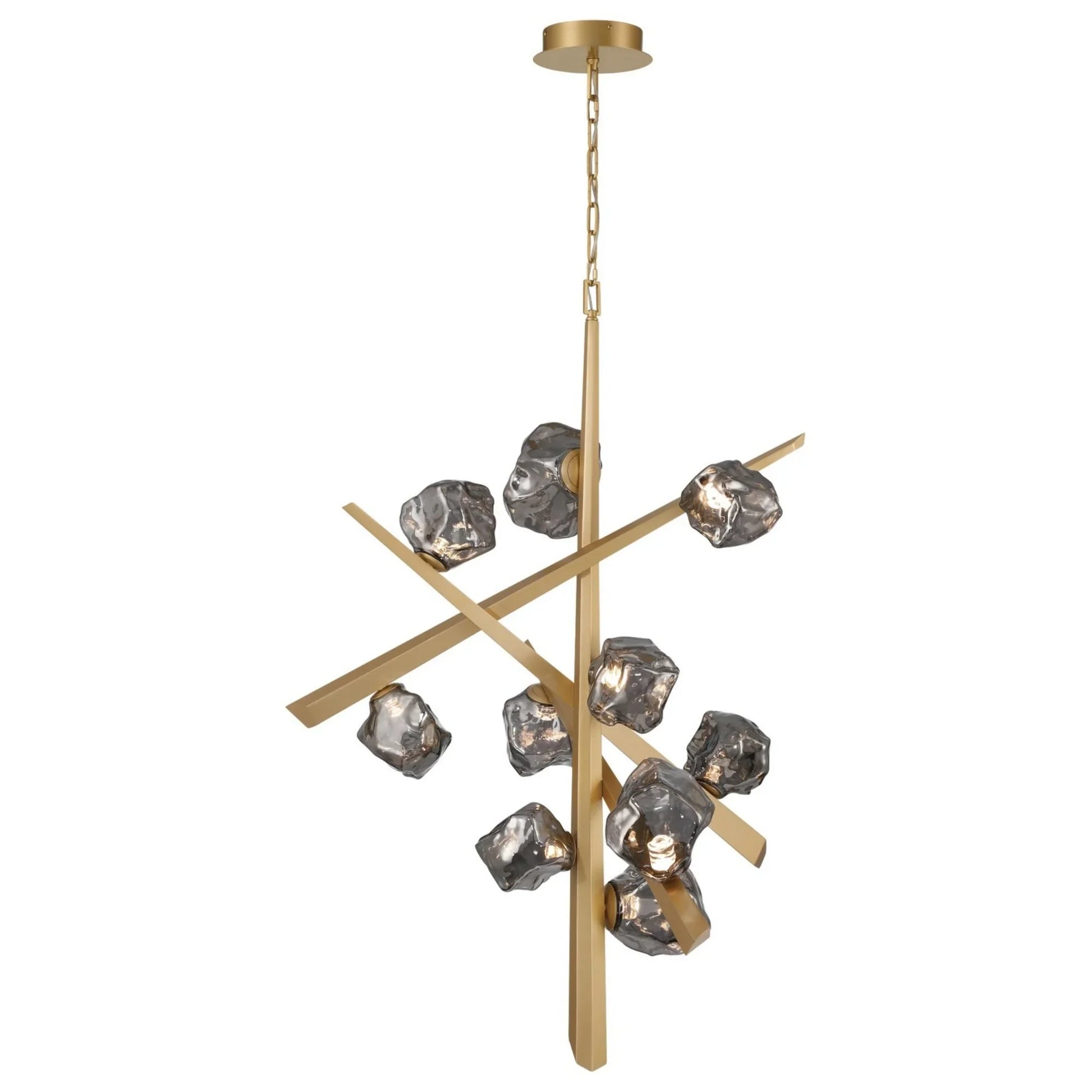 Thorah 10-Light 36" LED Grand Chandelier, Gold Finish - Bees Lighting