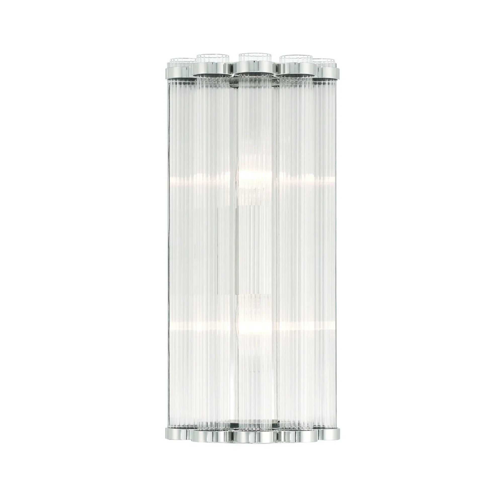 Glasbury 14" Wall Sconce, Polished Nickel Finish - Bees Lighting