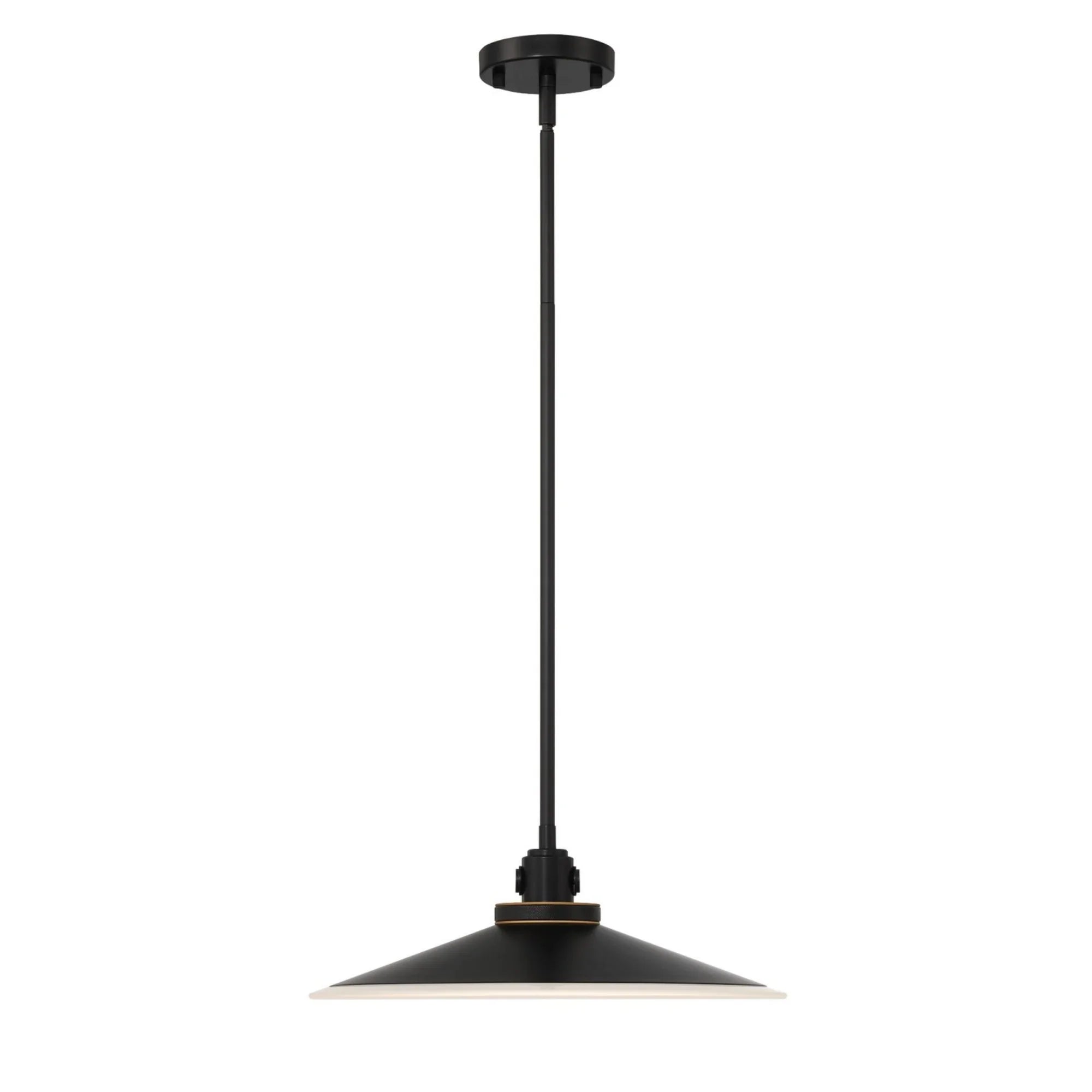 Deckard 16" LED Outdoor Pendant, Gold & Black Finish - Bees Lighting