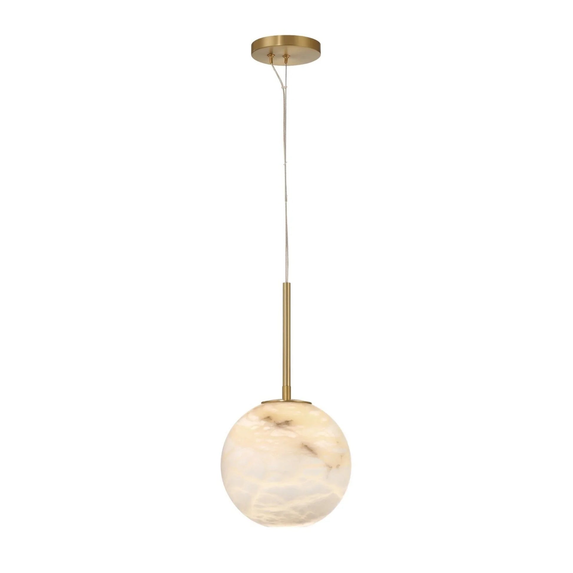 Kepler 8" LED Mini Pendant, Gold Finish - Bees Lighting