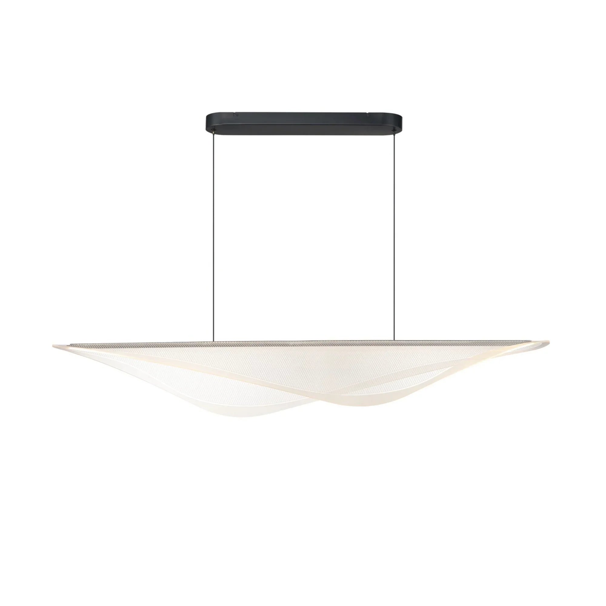 Manta 59" LED Linear Pendant, Black Finish - Bees Lighting