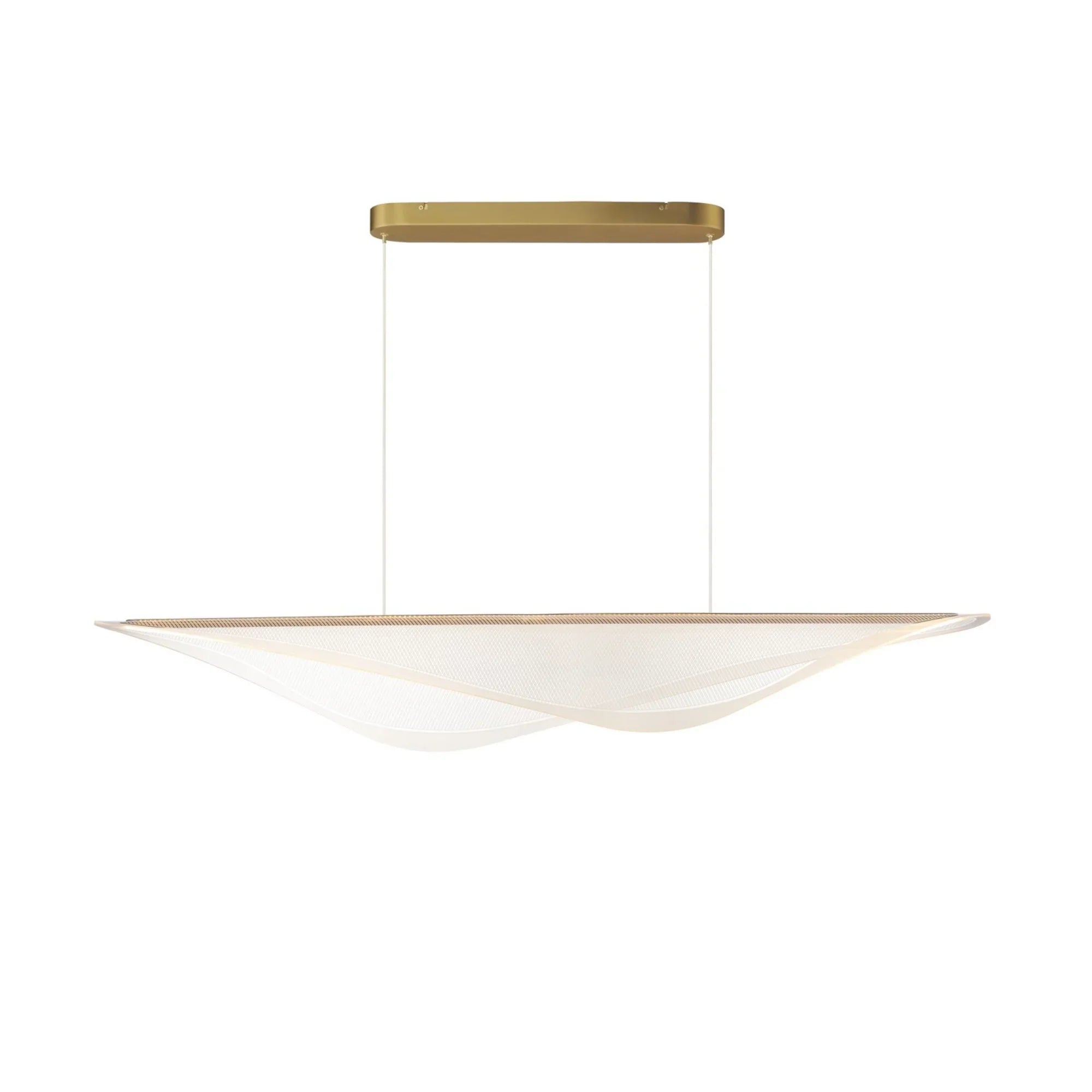 Manta 59" LED Linear Pendant, Gold Finish - Bees Lighting