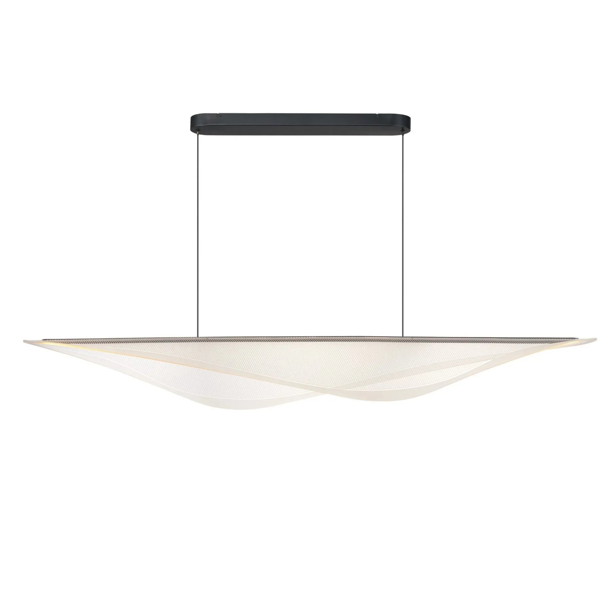Manta 70" LED Linear Pendant, Black Finish - Bees Lighting