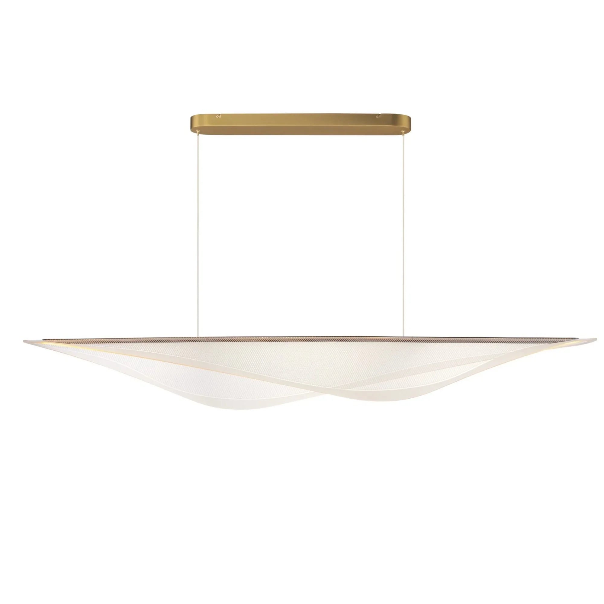 Manta 70" LED Linear Pendant, Gold Finish - Bees Lighting