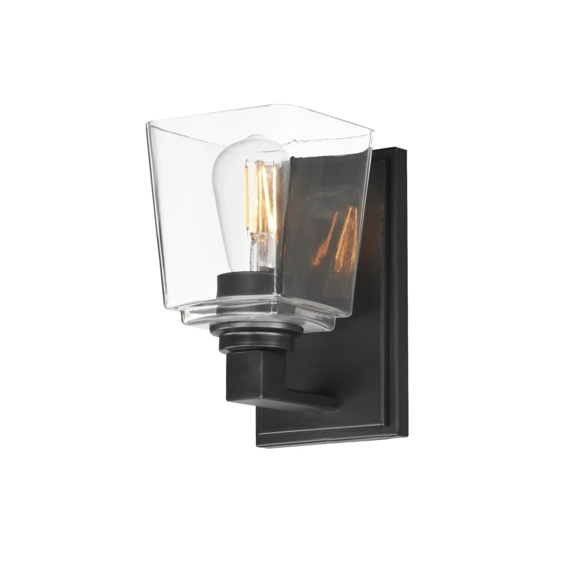 Cubos 8" Wall Sconce, Black Finish - Bees Lighting