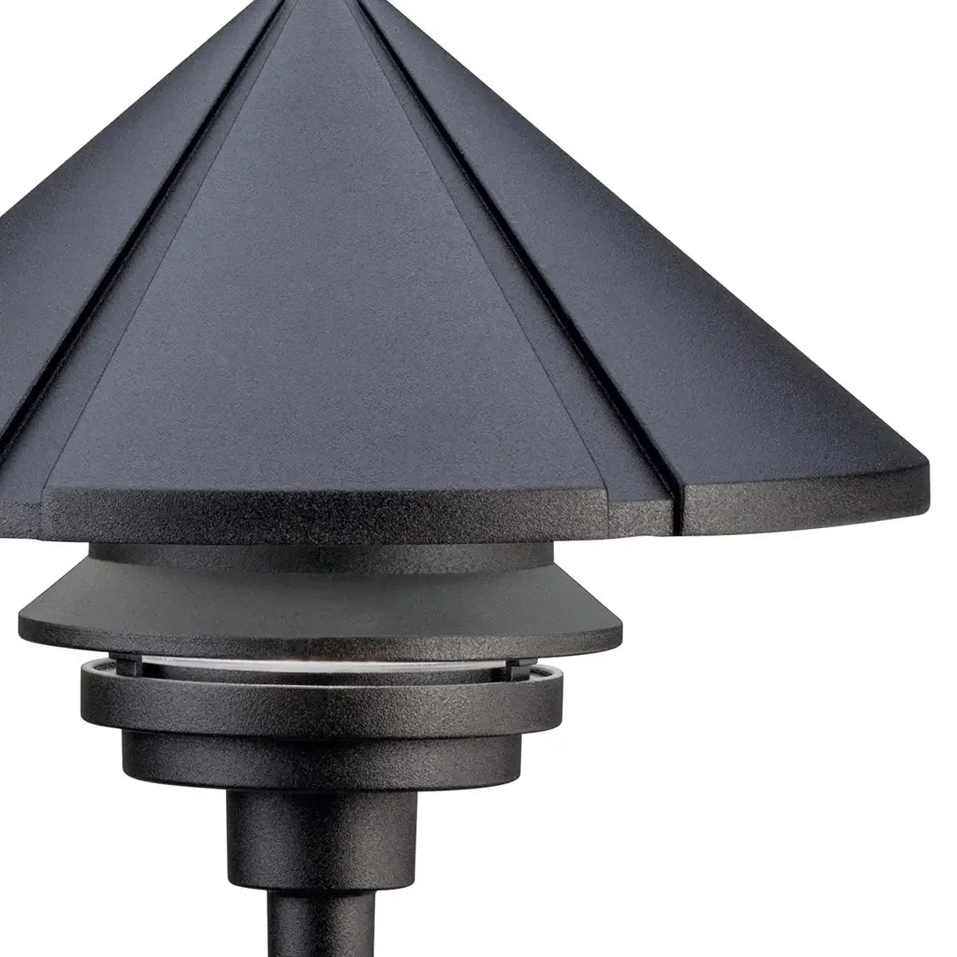 120V Large One Tier Path Light, Textured Black - Bees Lighting
