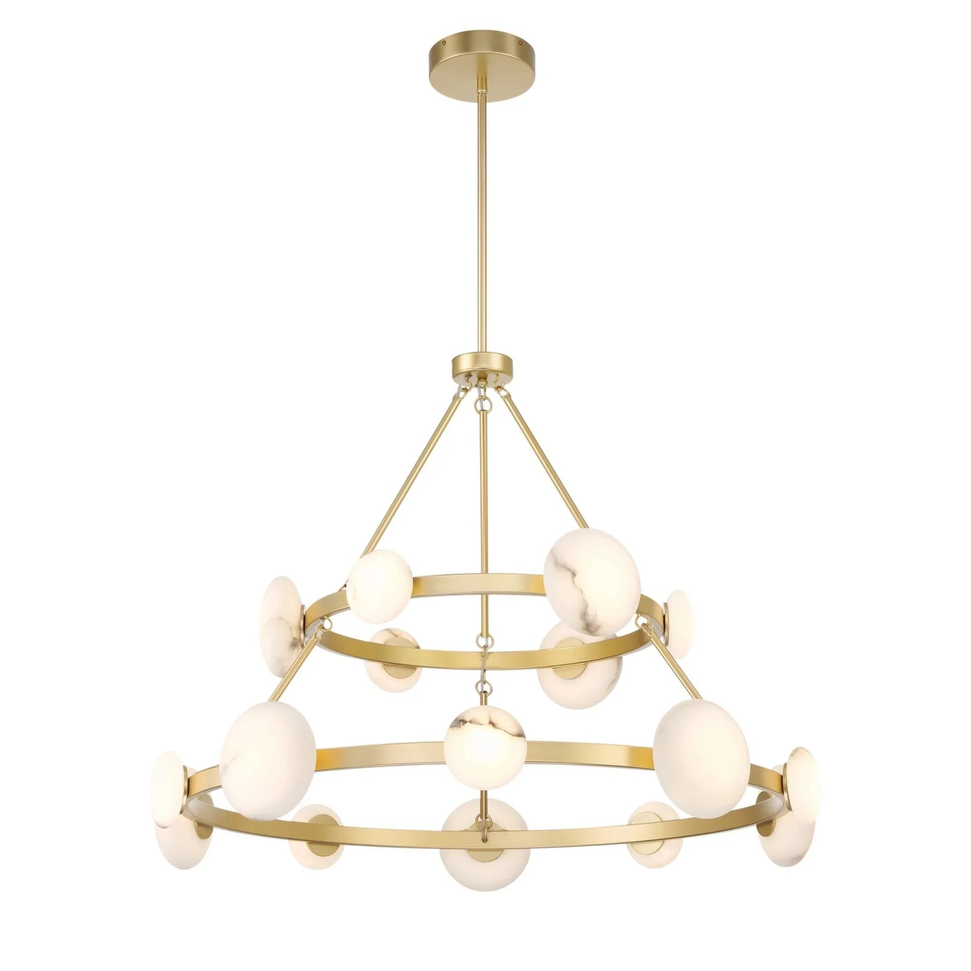 Zill 42" LED Pendant, Lily Gold Finish - Bees Lighting