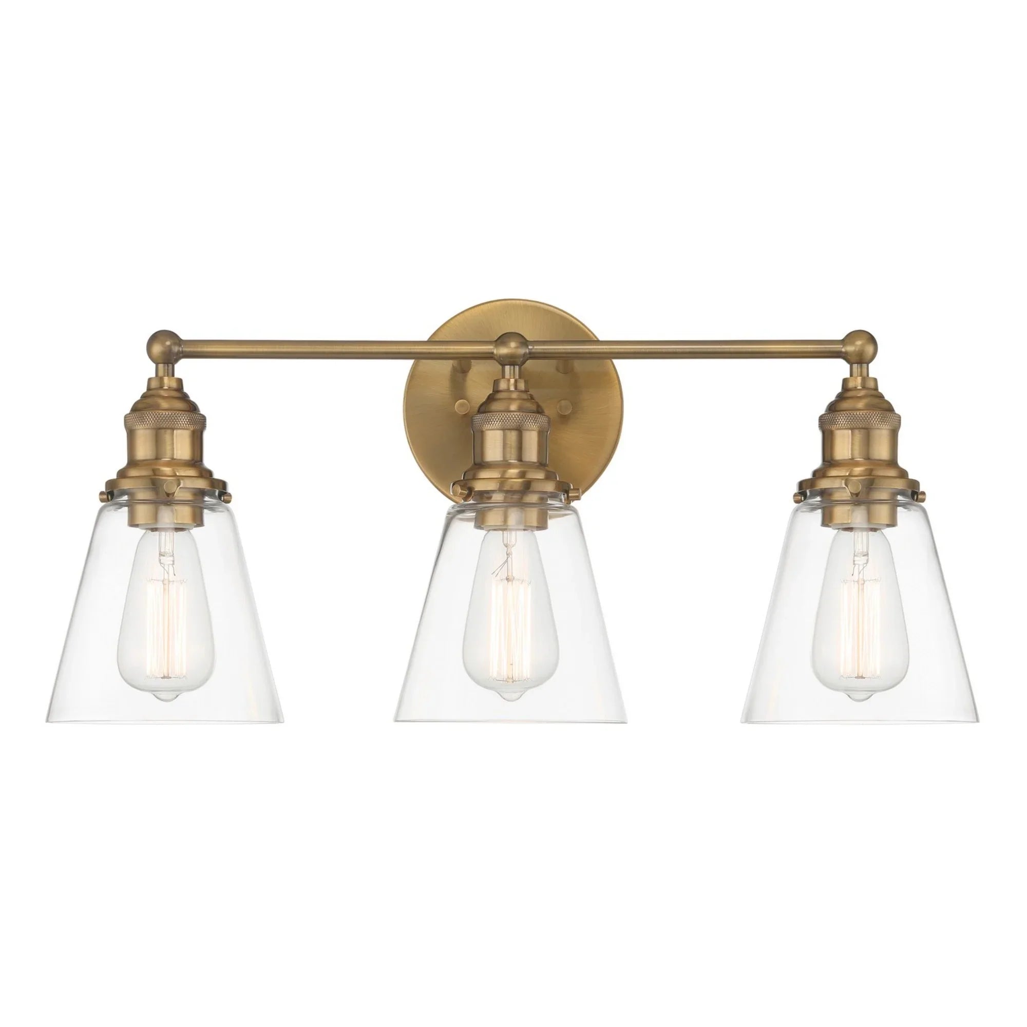 Barwell 24" 3-Light Bath Vanity, Oxidized Aged Brass Finish - Bees Lighting