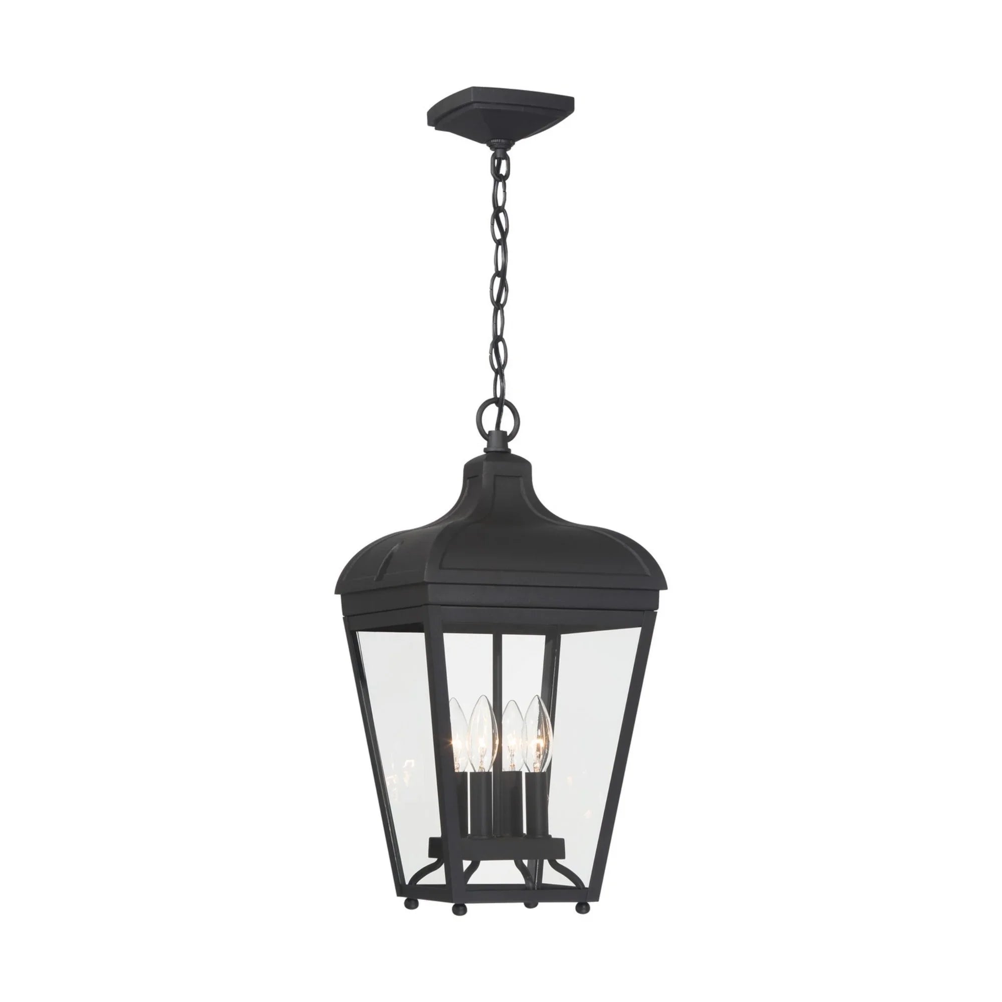 Marquee 20" 4-Light Outdoor Hanging Lantern, Sand Coal Finish - Bees Lighting