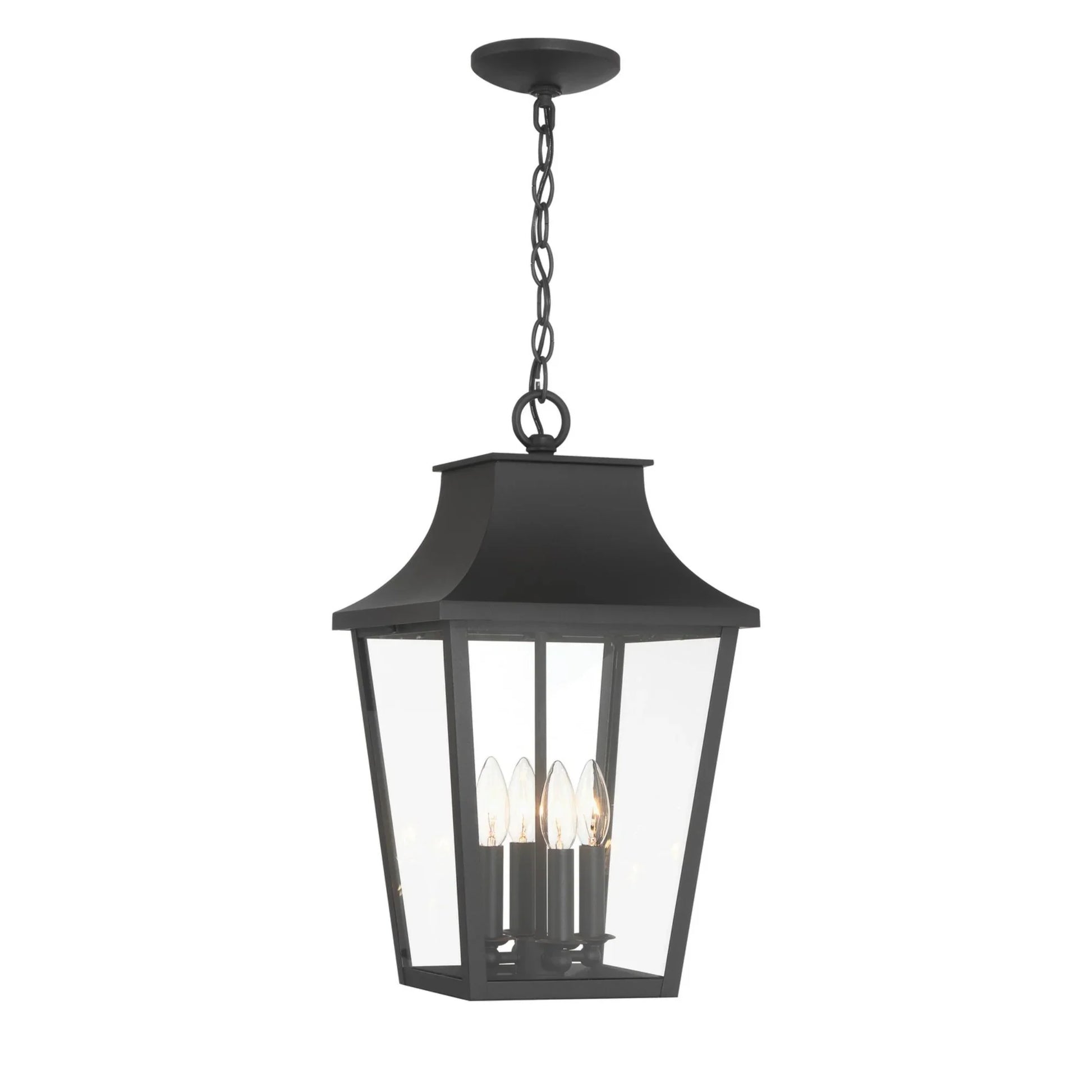 Altimeter 11" 4-Light Outdoor Hanging Lantern, Sand Coal Finish - Bees Lighting