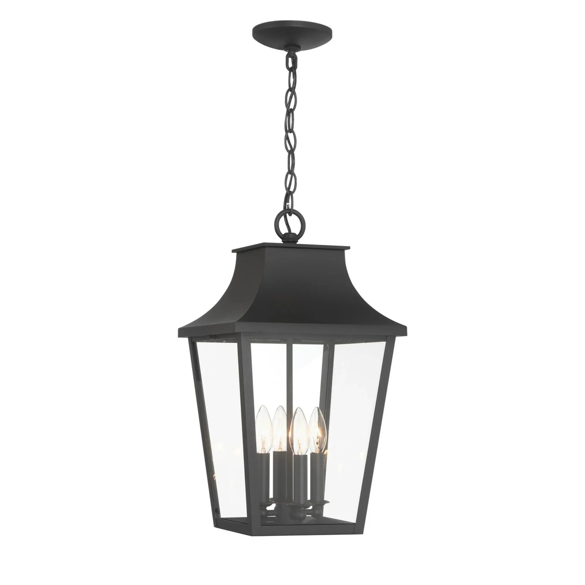 Altimeter 11" 4-Light Outdoor Hanging Lantern, Sand Coal Finish - Bees Lighting