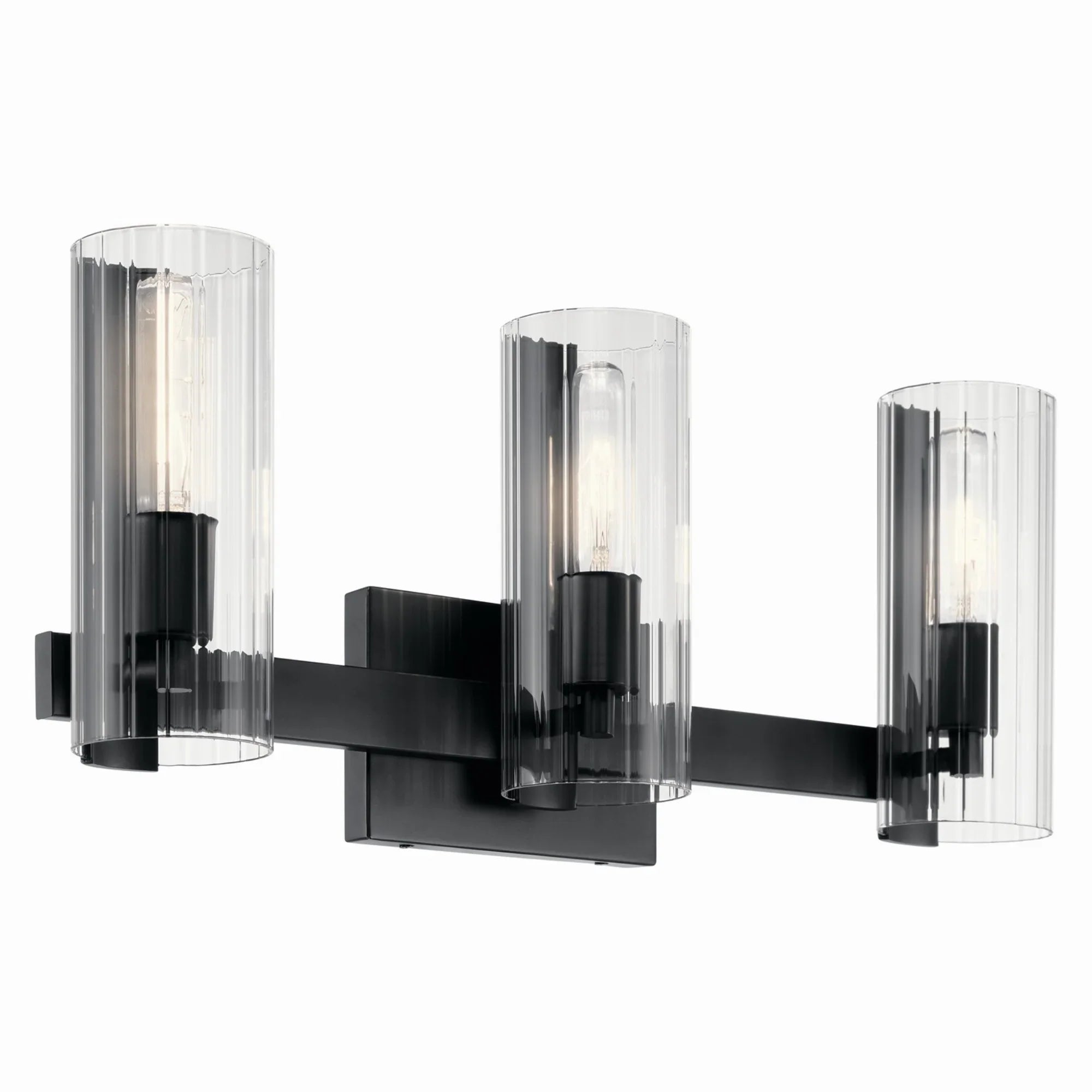 Jemsa 23" 3-Light Vanity Light, Black Finish - Bees Lighting