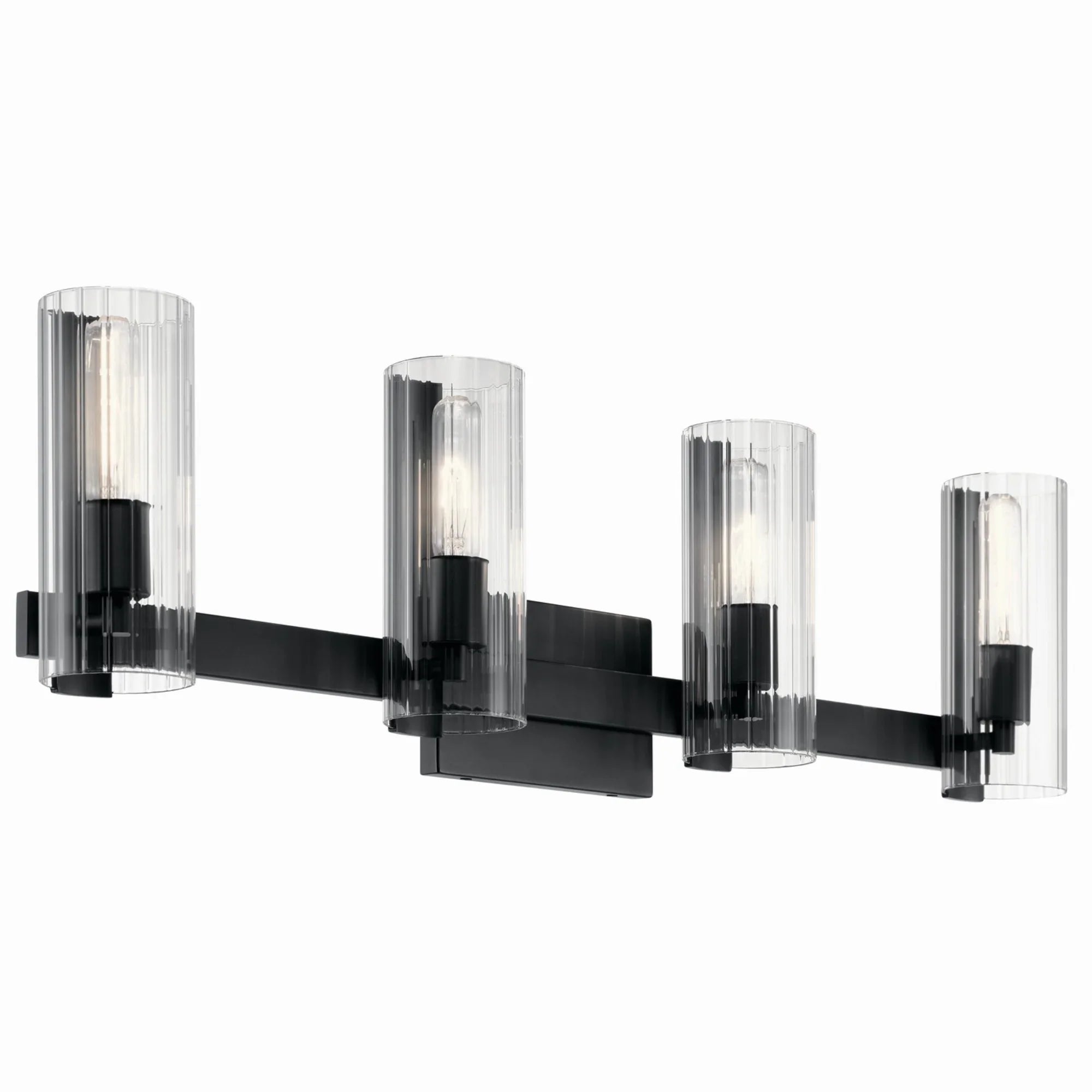 Jemsa 32" 4-Light Vanity Light, Black Finish - Bees Lighting